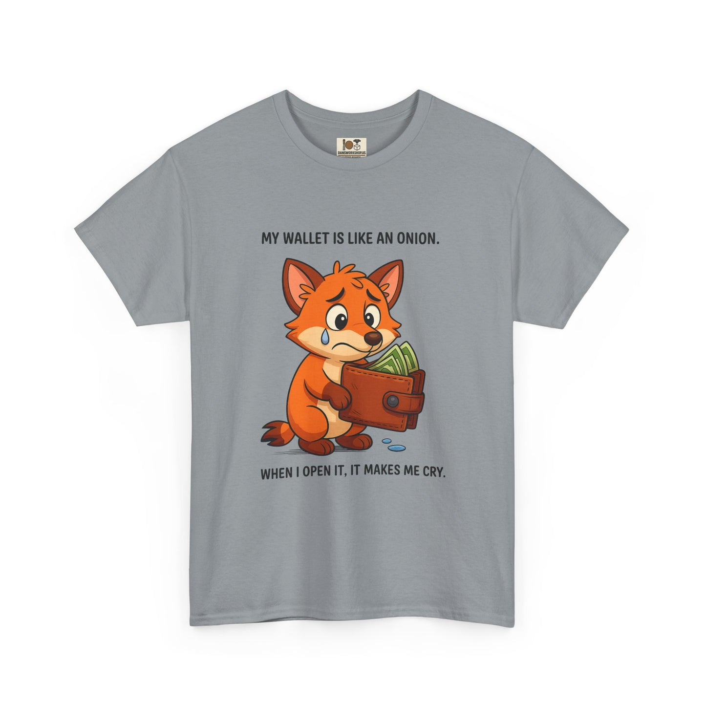 Fun Animal Graphic Tee, Funny Wallet Onion Tee, Cute Fox Shirt, Gift for Animal Lovers, Humorous Cotton T-shirt, Casual Everyday Wear