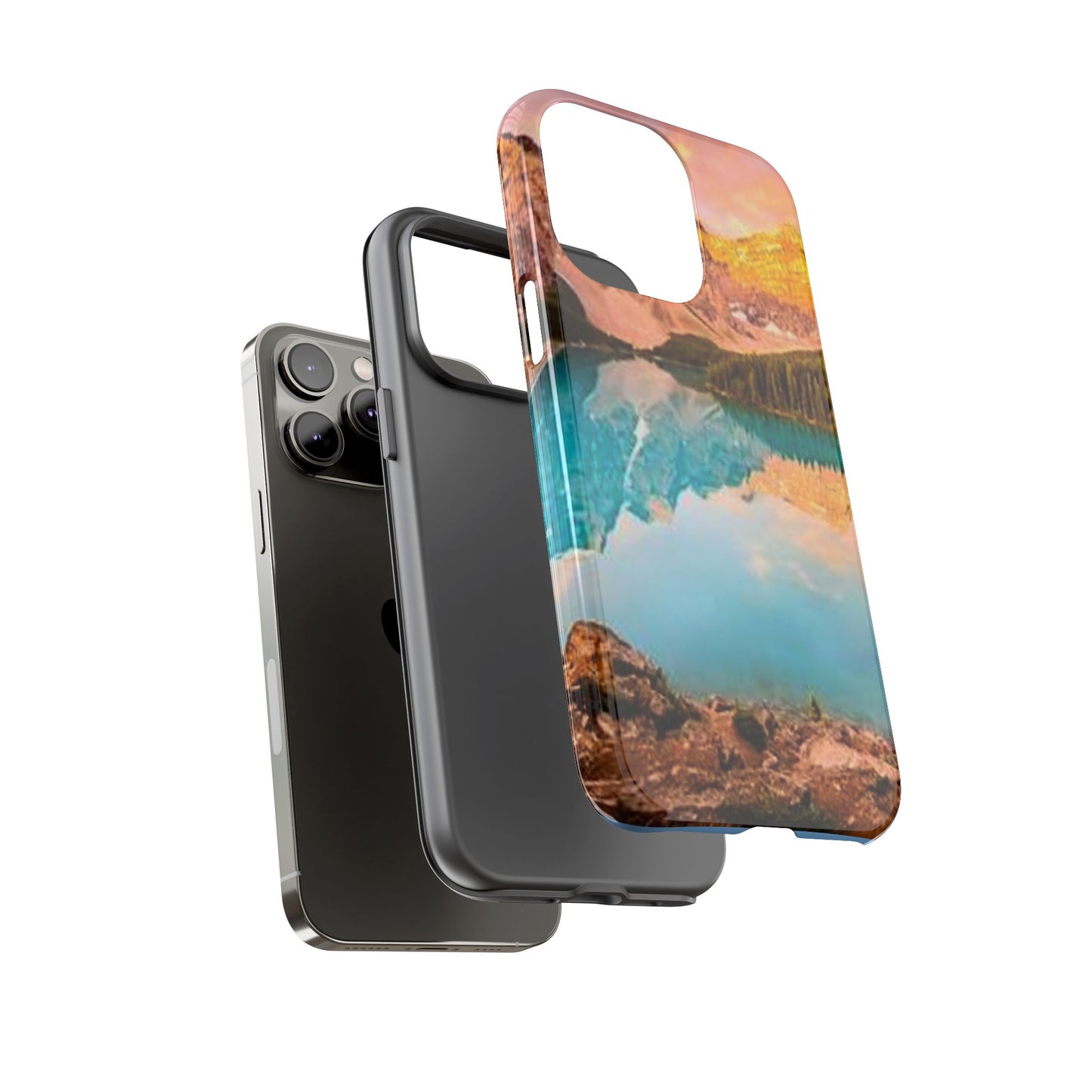 Nature-Inspired Phone Case with Mountain and Lake Design, Aesthetic Tough Cases for Outdoor Lovers, Phone Protection, Gift for Nature [...]