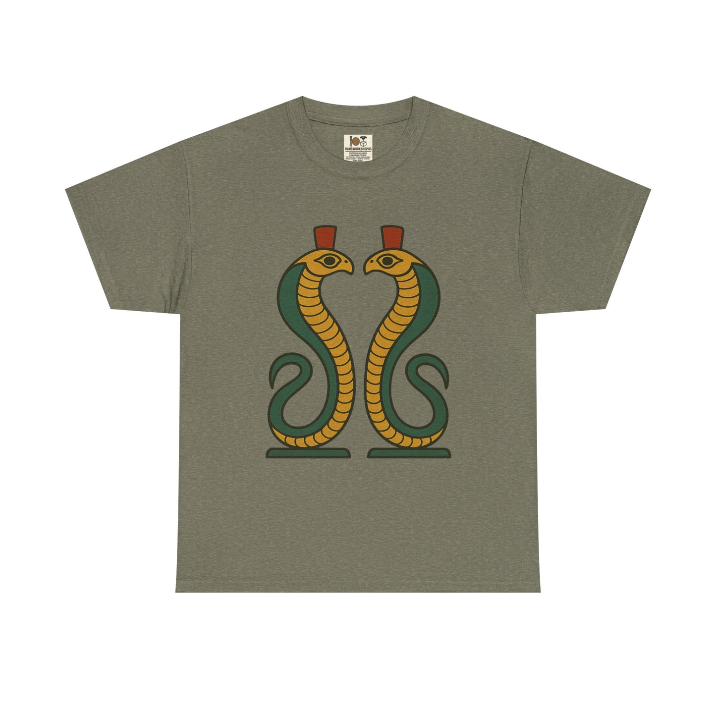 Cobra Graphic Tee - Unisex Heavy Cotton T-Shirt, Vintage Snake T-Shirt, Cool Graphic Tee, Animal Lover Gift, Summer Casual Wear, Egyptian