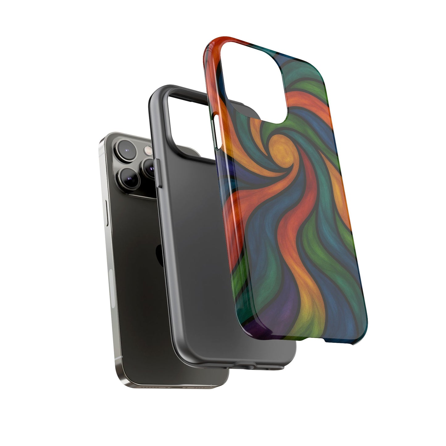Colorful Swirl Phone Case | Tough Cases, Vibrant Design, Gift for Art Lovers, Funky Case, Unique Phone Accessories