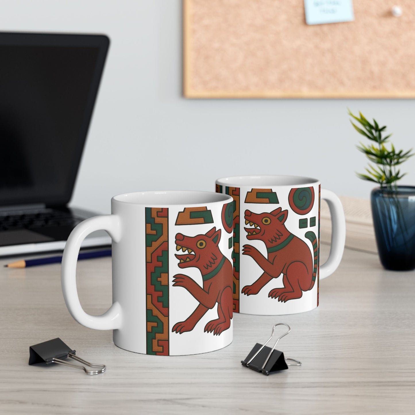 Aztec-Themed Ceramic Mug - Unique Art for Home, Gift for Coffee Lovers, Cultural Gift, Kitchen Decor, Tea Mug, aztec