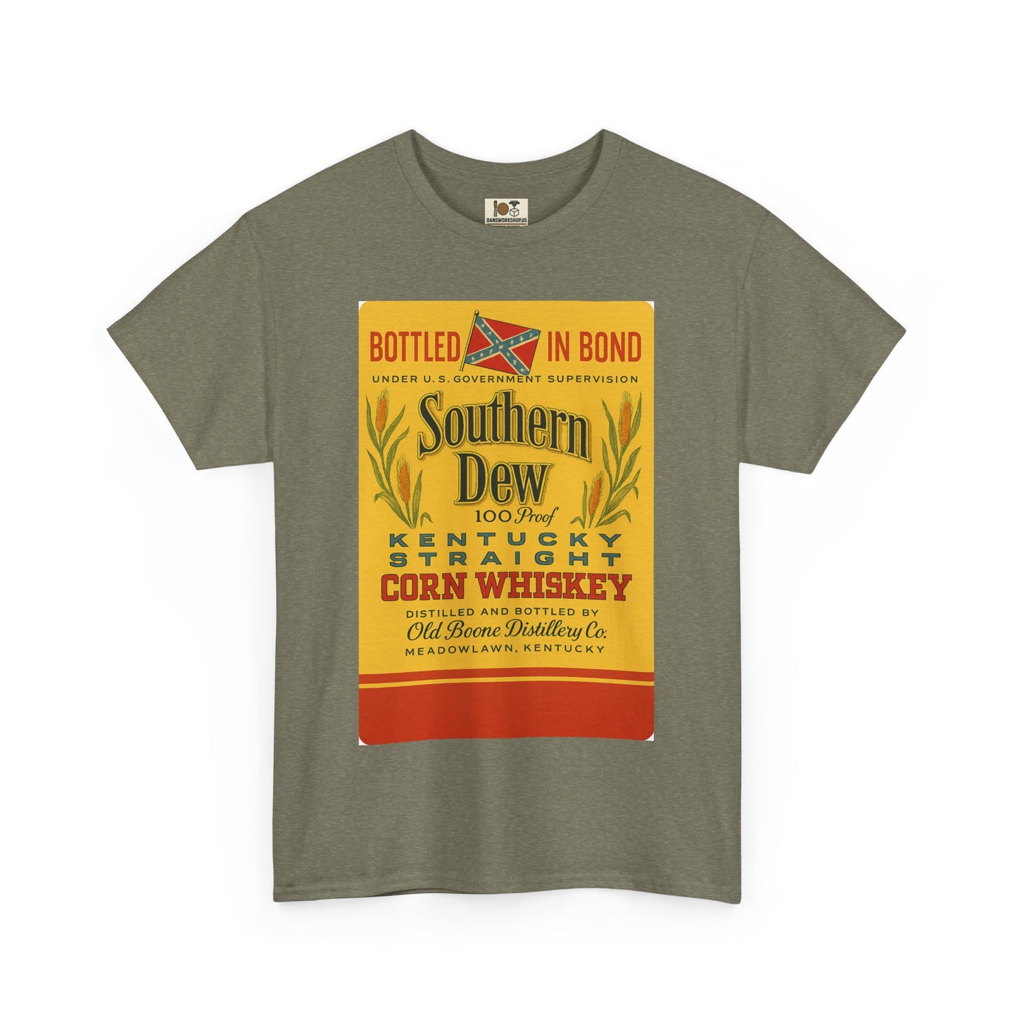 Southern Dew Whiskey Graphic Tee, Vintage Style T-Shirt, Southern Charm Apparel, Gift for Him, Casual Style, Unisex Cotton Tee
