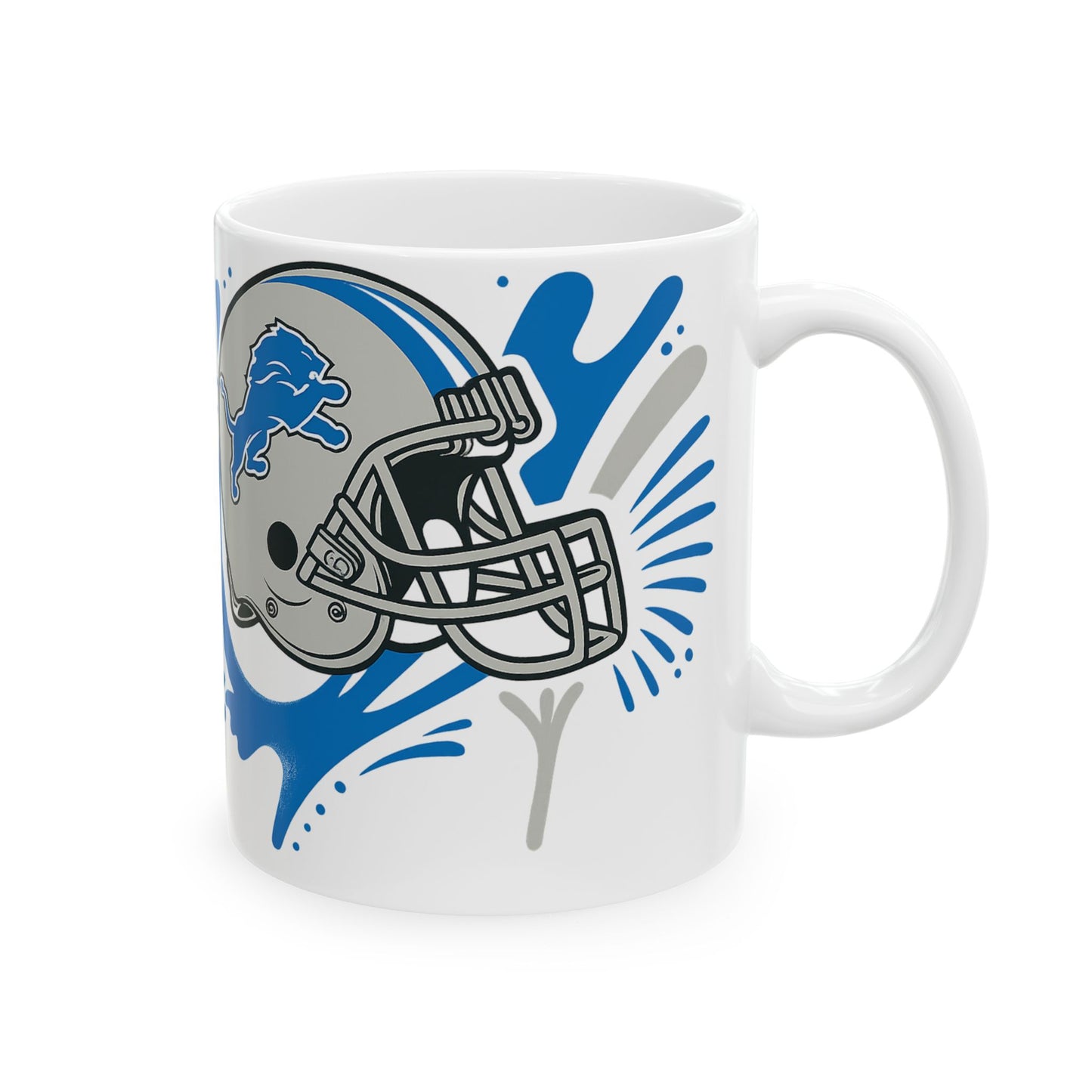 Detroit Lions Ceramic Mug - Perfect for Game Day, Gifts for Fans, NFL Decor, Tailgate Essentials, Sports Collectibles