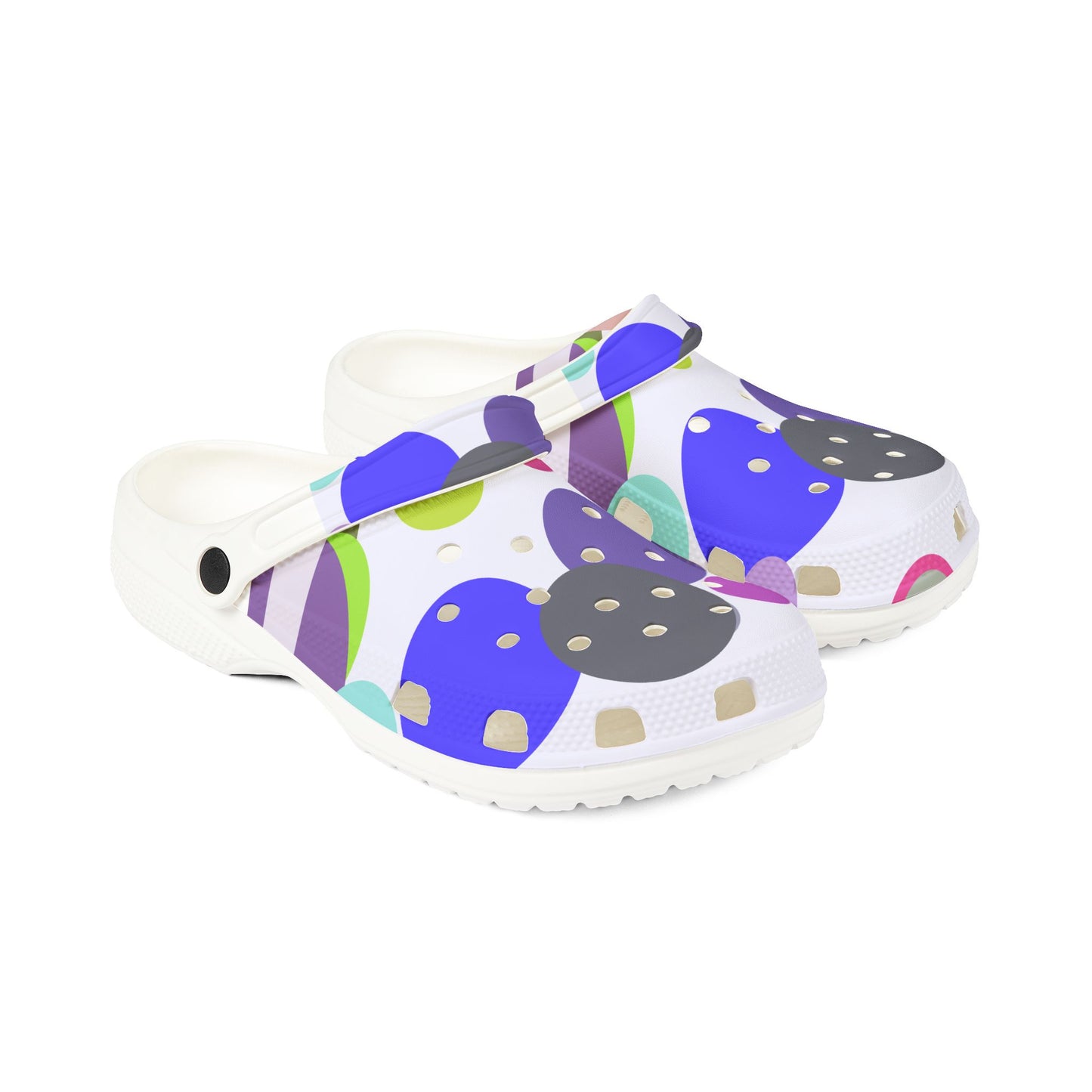 Colorful Foam Clogs, Fun Slip-On Shoes for Summer, Casual Footwear for Pool, Beach and Home