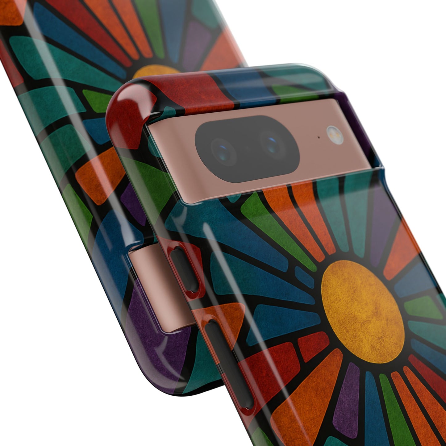 Colorful Stained Glass Phone Case, Tough Cases, Artistic Phone Cover, Vibrant Mobile Accessory, Unique Gift for Art Lovers