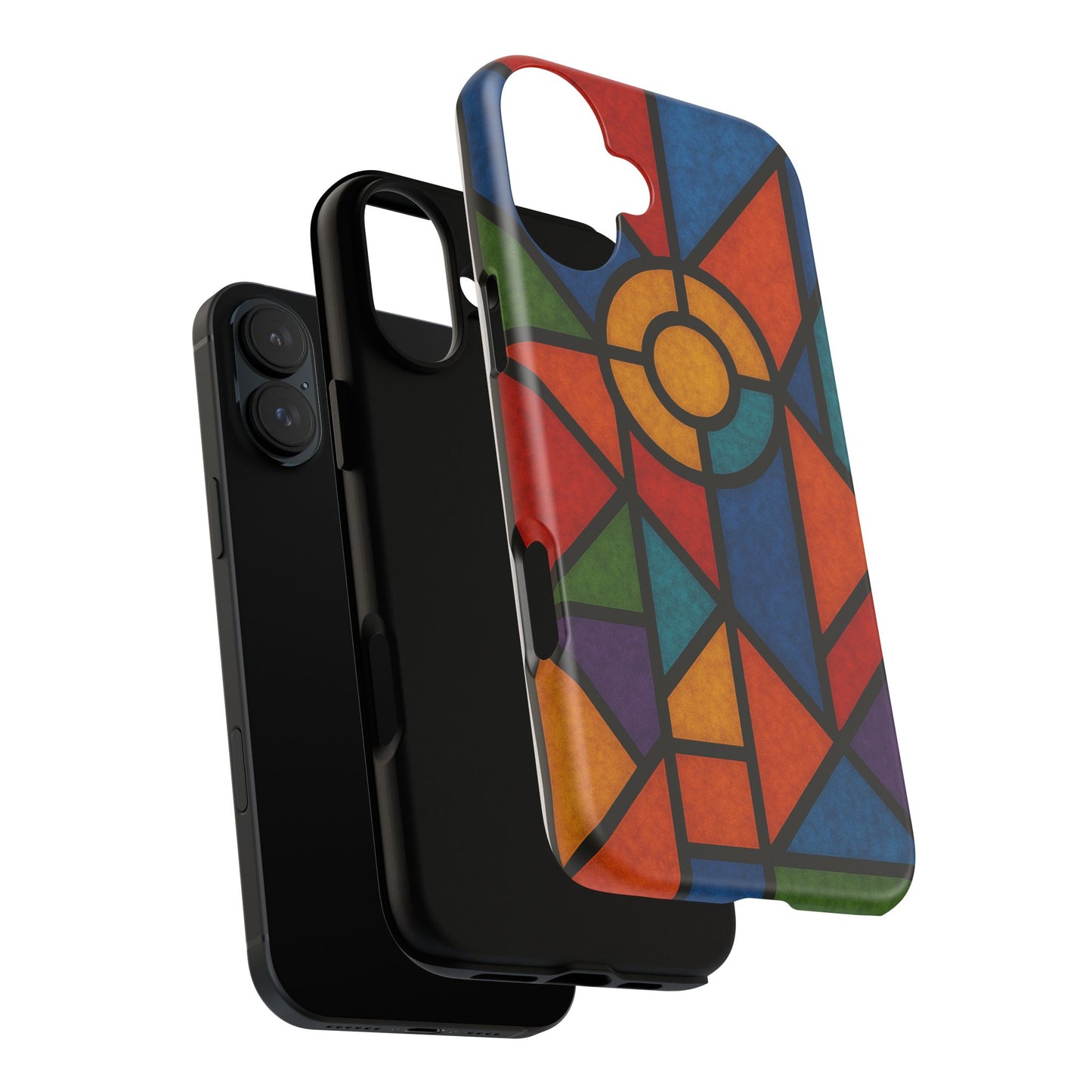 Colorful Stained Glass Phone Case, Artistic Phone Cover, Vibrant Protective Case, Unique Gift for Art Lovers, Stylish Smartphone Accessory