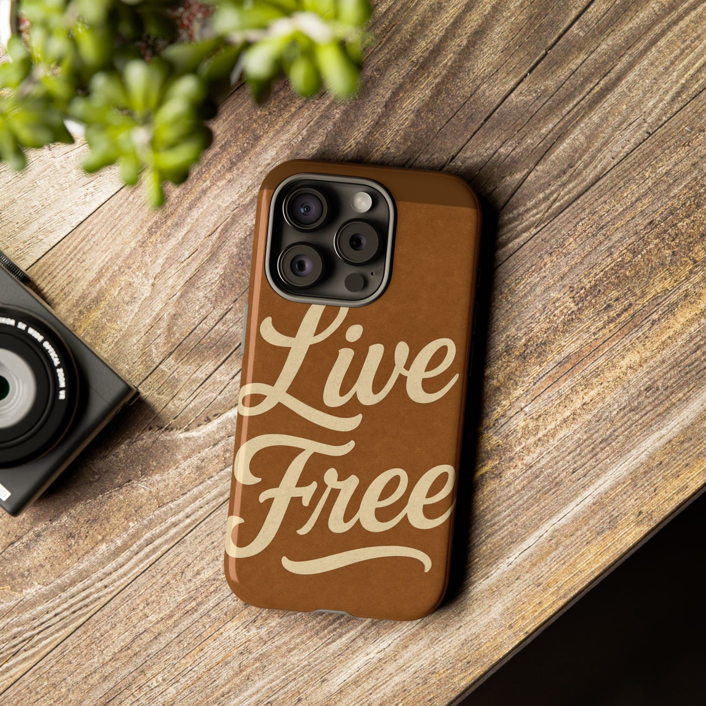 Live Free Phone Case, Tough Cases, Inspirational Phone Accessories, Gift for Adventurers, Customizable Design, Unique Tech Gifts
