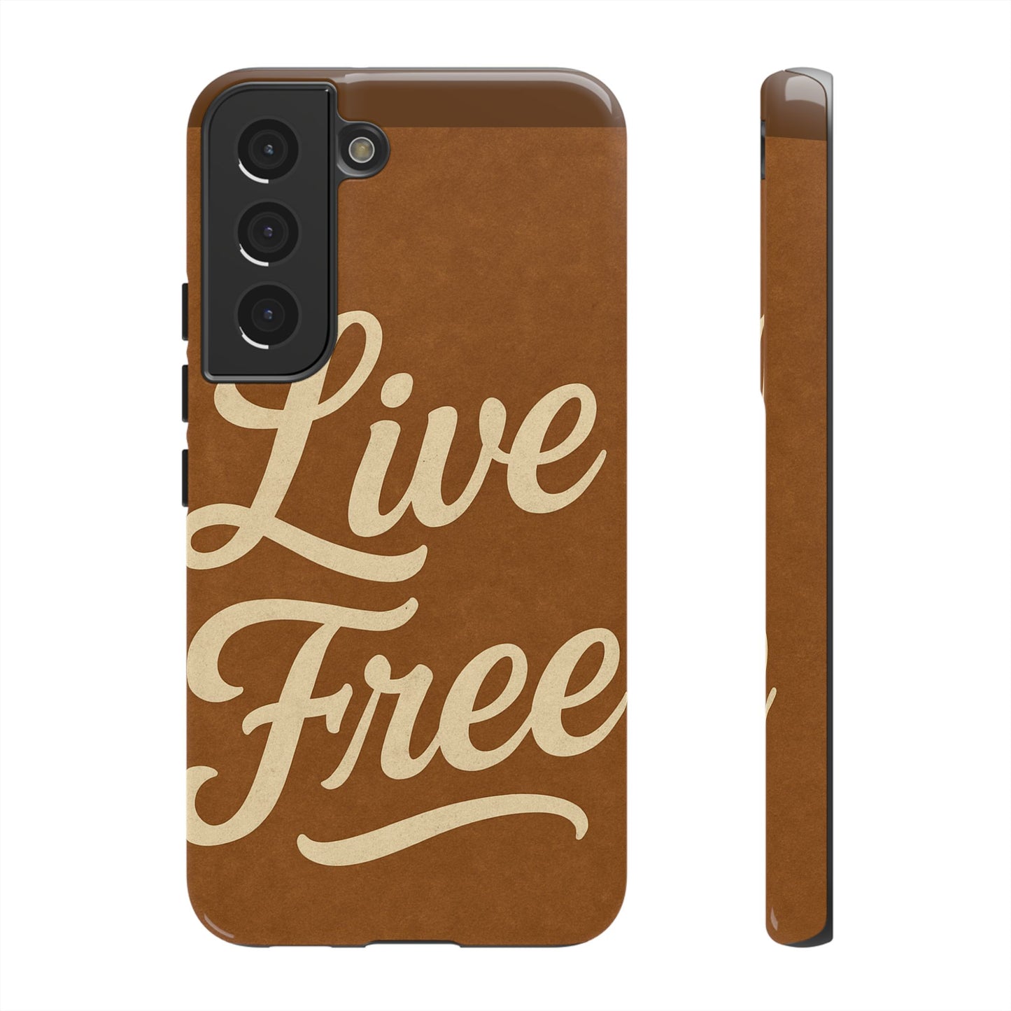 Live Free Phone Case, Tough Cases, Inspirational Phone Accessories, Gift for Adventurers, Customizable Design, Unique Tech Gifts