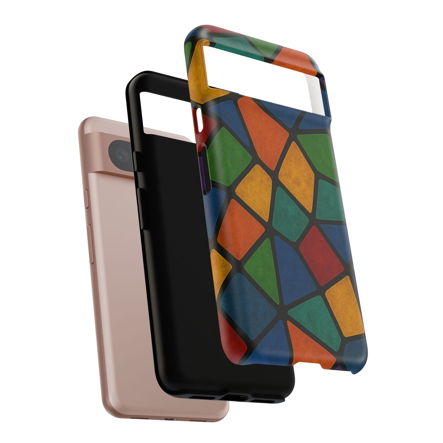Colorful Mosaic Phone Case, Tough Cell Phone Cover, Vibrant Smartphone Protector, Unique Gift for Weddings, Birthday, Holidays