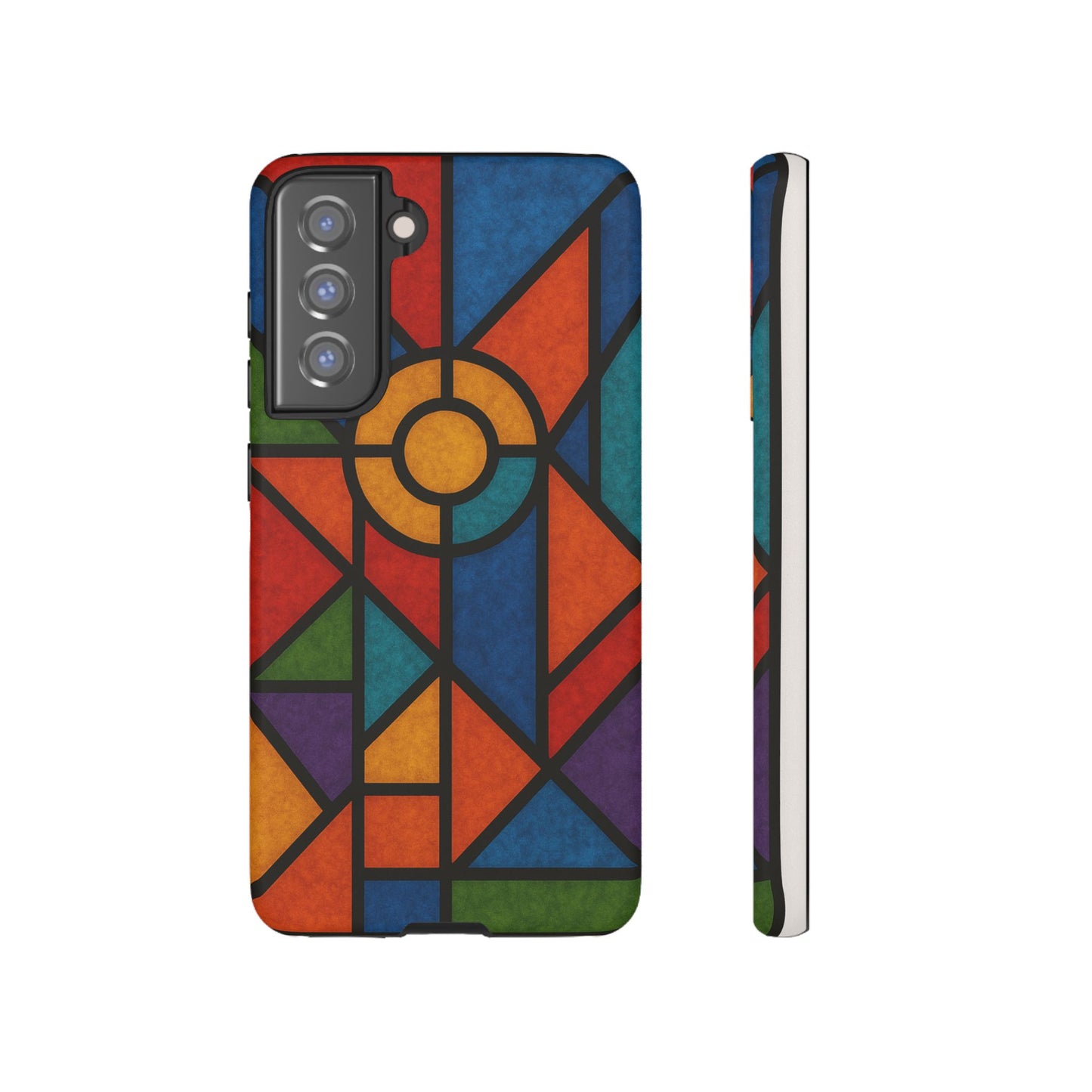 Colorful Stained Glass Phone Case, Artistic Phone Cover, Vibrant Protective Case, Unique Gift for Art Lovers, Stylish Smartphone Accessory