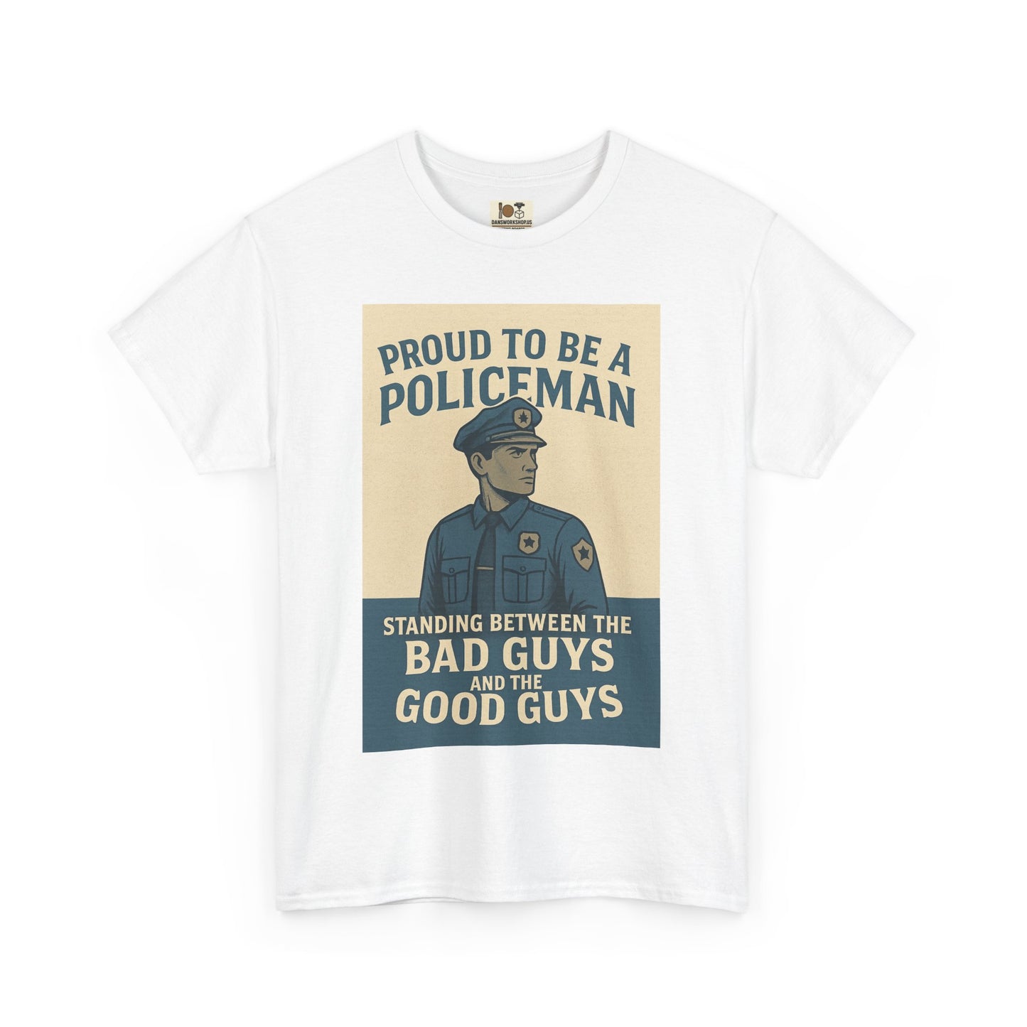 Proud to Be a Policeman Tee | Unisex Cotton Shirt, Police Apparel, Law Enforcement Gift, Support Our Police, Motivational Graphic Tee