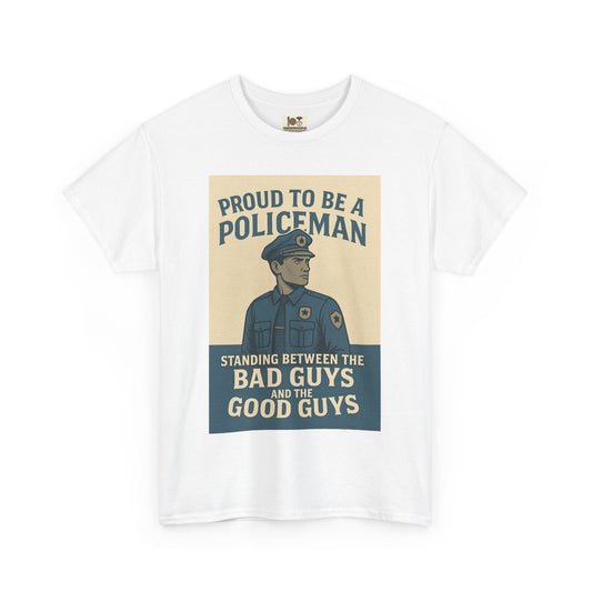 Proud to Be a Policeman Tee | Unisex Cotton Shirt, Police Apparel, Law Enforcement Gift, Support Our Police, Motivational Graphic Tee