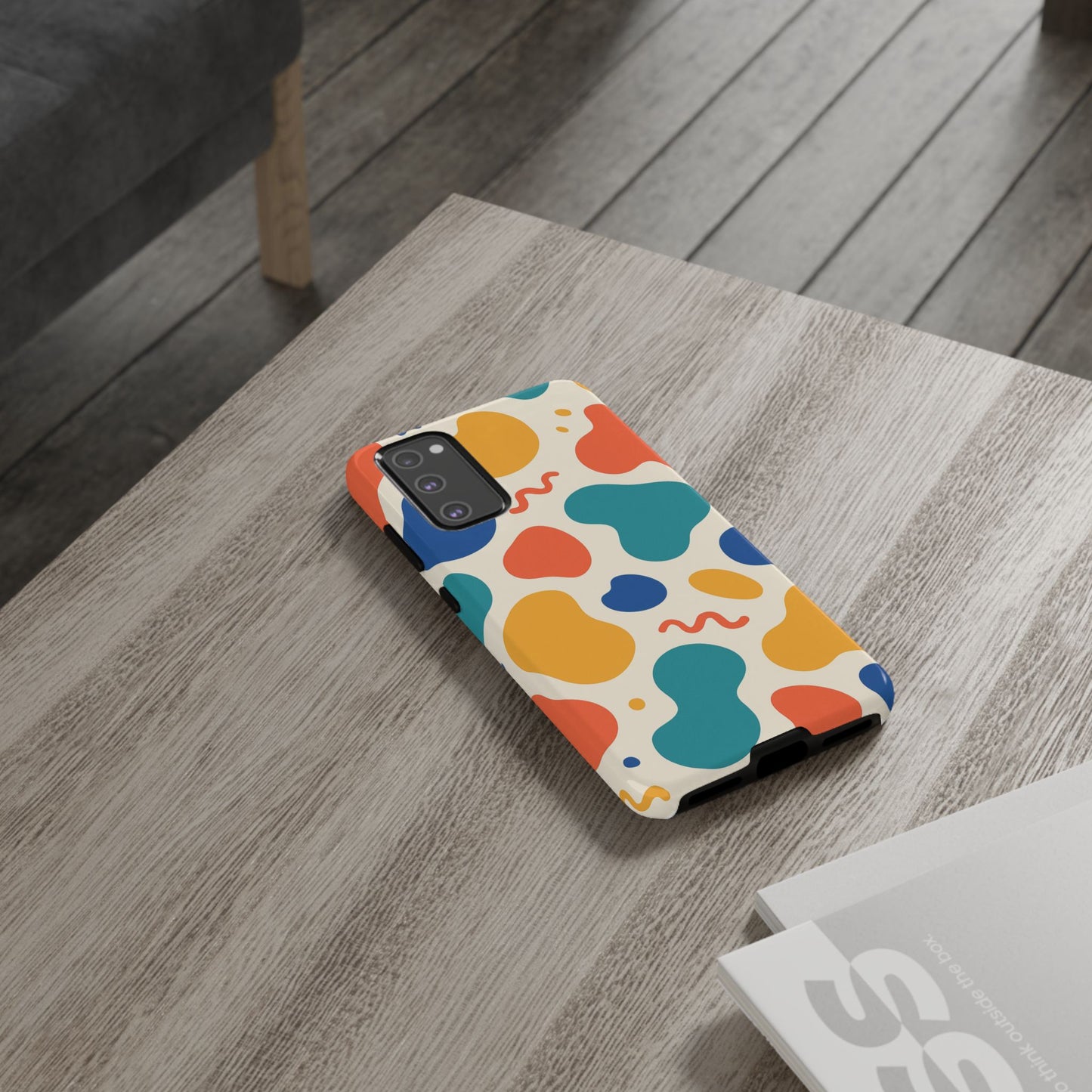 Colorful Phone Case with Abstract Design, Stylish Phone Cover, Trendy Tech Accessory for Her, Unique Gift Idea, Fun Patterned Case
