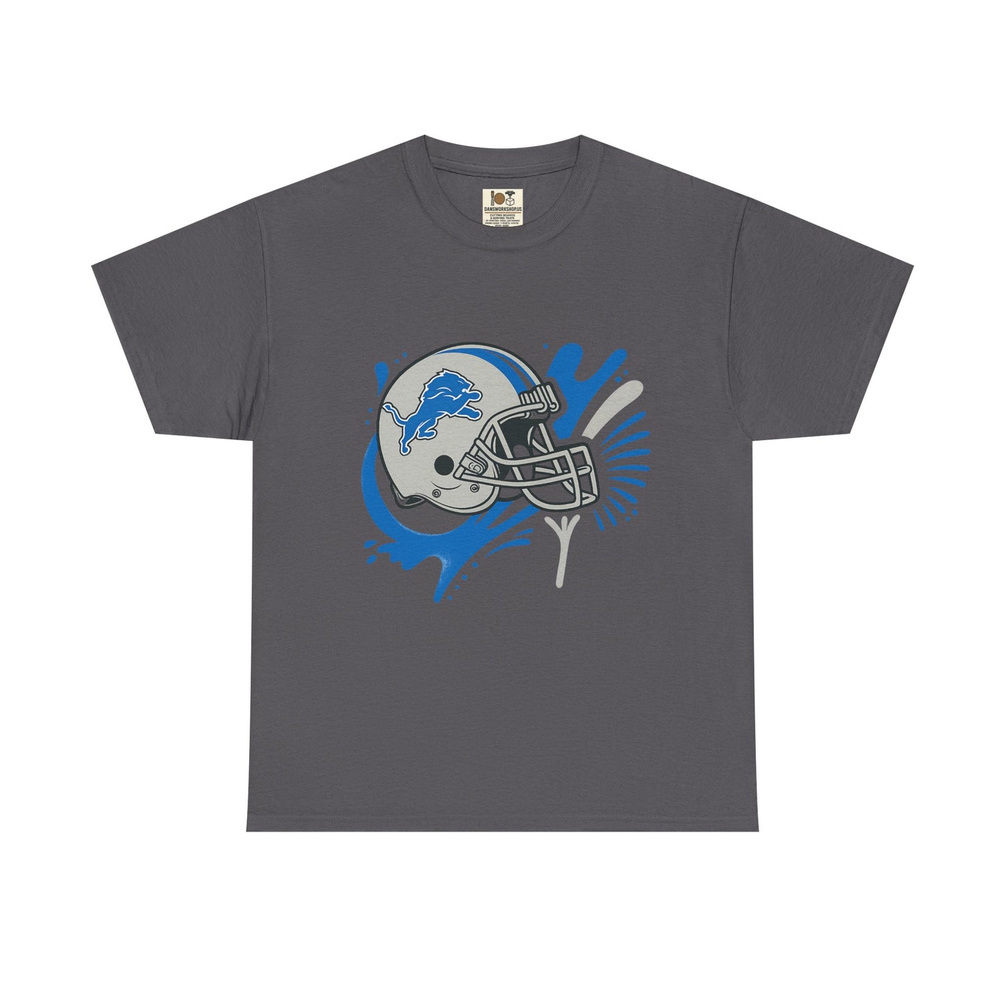Detroit Lions Fan Heavy Cotton Tee, Sports Apparel, Gift for Gamers, Casual Wear, Team Spirit Shirt
