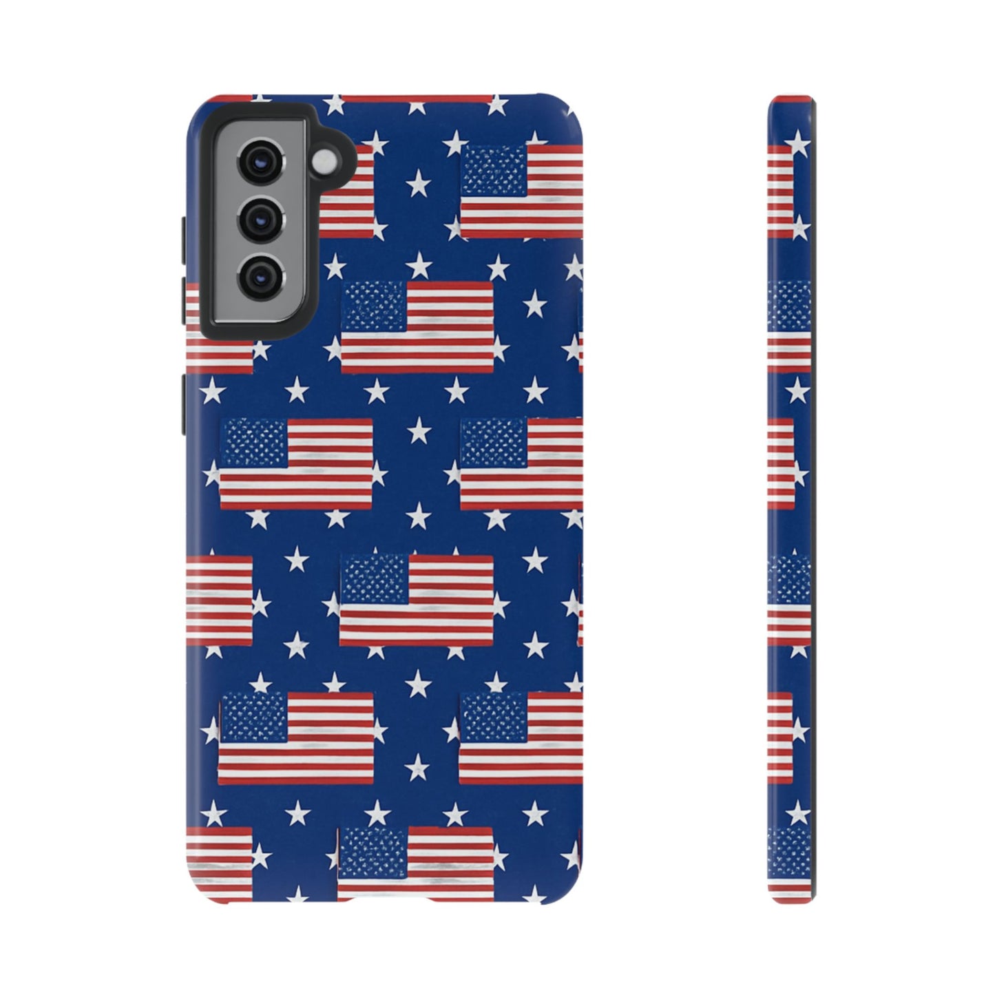 Patriotic Phone Case, Independence Day Accessories, American Flag Design, Star-Spangled Cover, Summer BBQ Gift