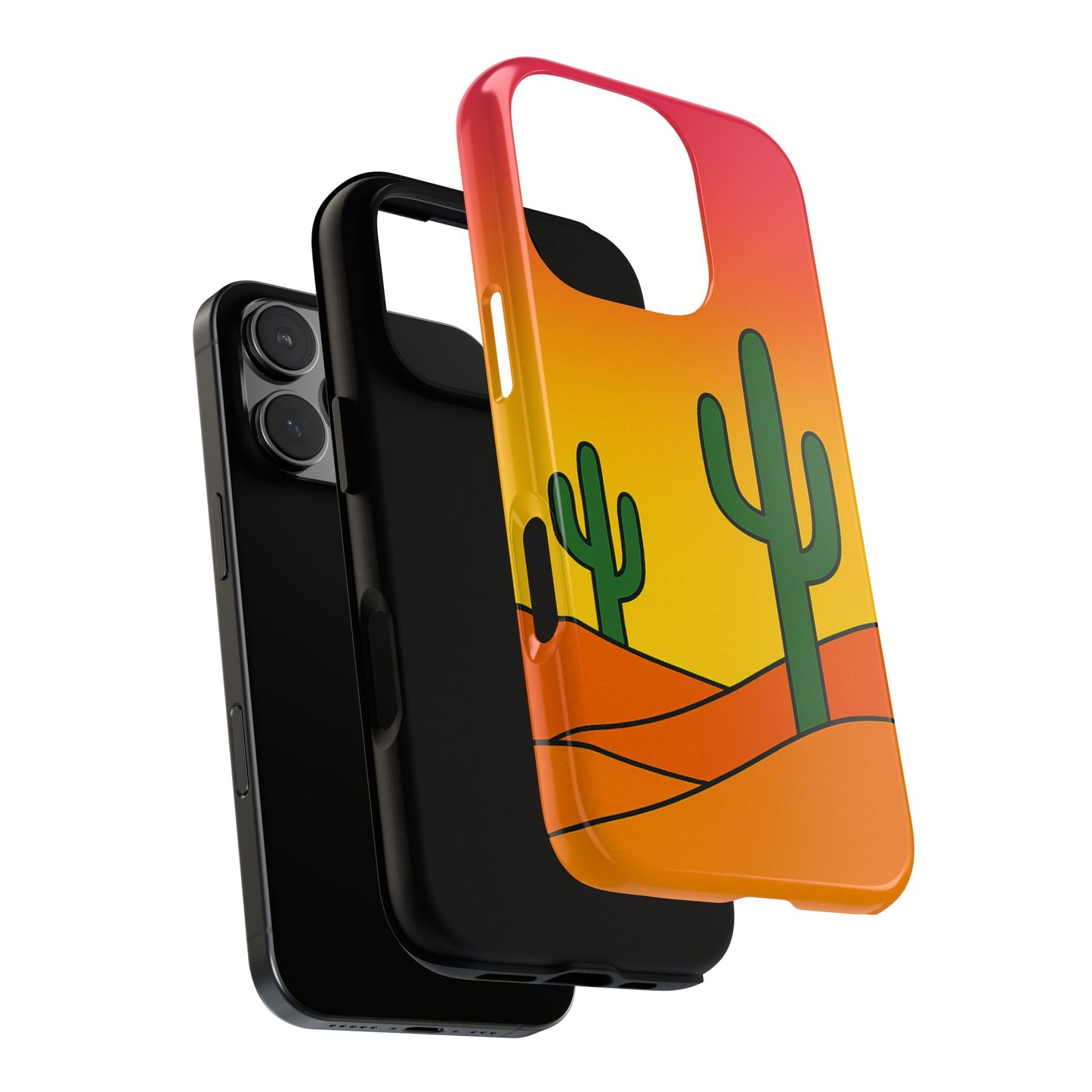 Desert Vibes Phone Case, Tough Cases, Cactus Design, Colorful Phone Cover, Summer Aesthetic, Unique Gift Idea