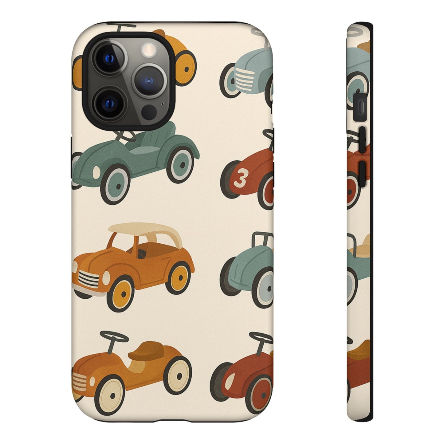 Vintage Car Phone Case, Tough Cases, Kids Gift, Car Lover Accessory, Retro Style, Phone Protection, Unique Design, pedal cars