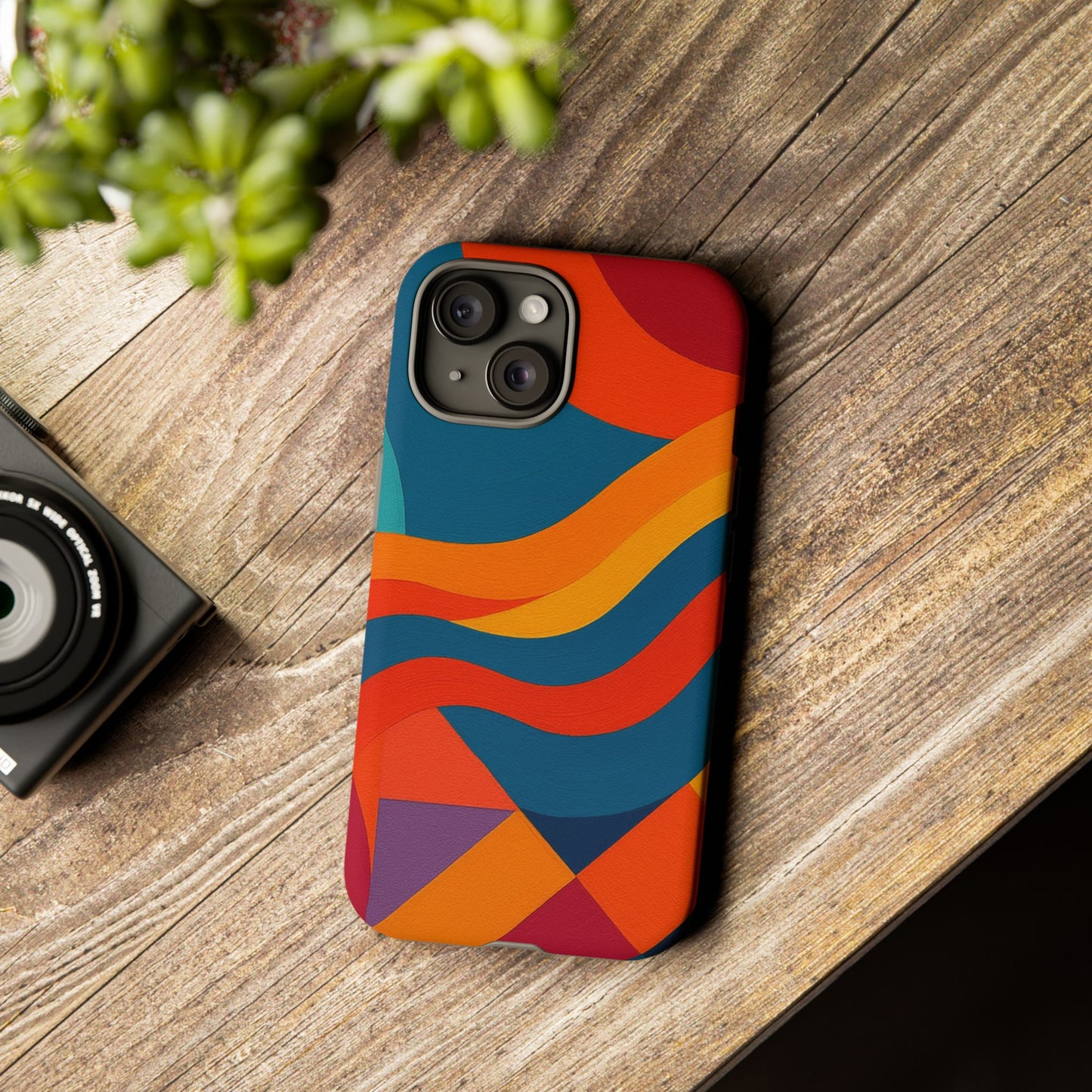 Vibrant Phone Case, Abstract Design Cover, Tough Cases for All Occasions, Stylish Gift for Tech Lovers, Modern Phone Accessories