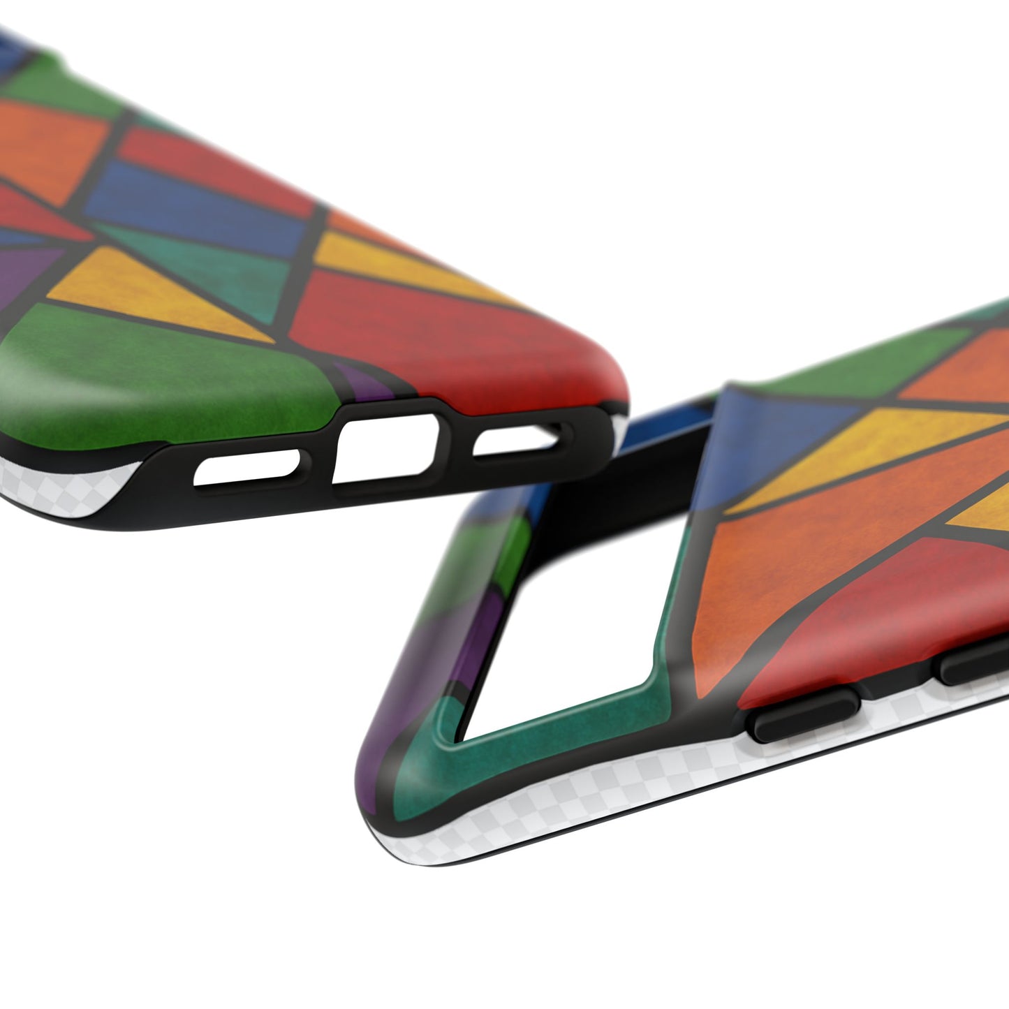 Colorful Phone Case, Stained Glass Pattern, Artistic Phone Cover, Unique Smartphone Protection, Vibrant Gift for All Occasions