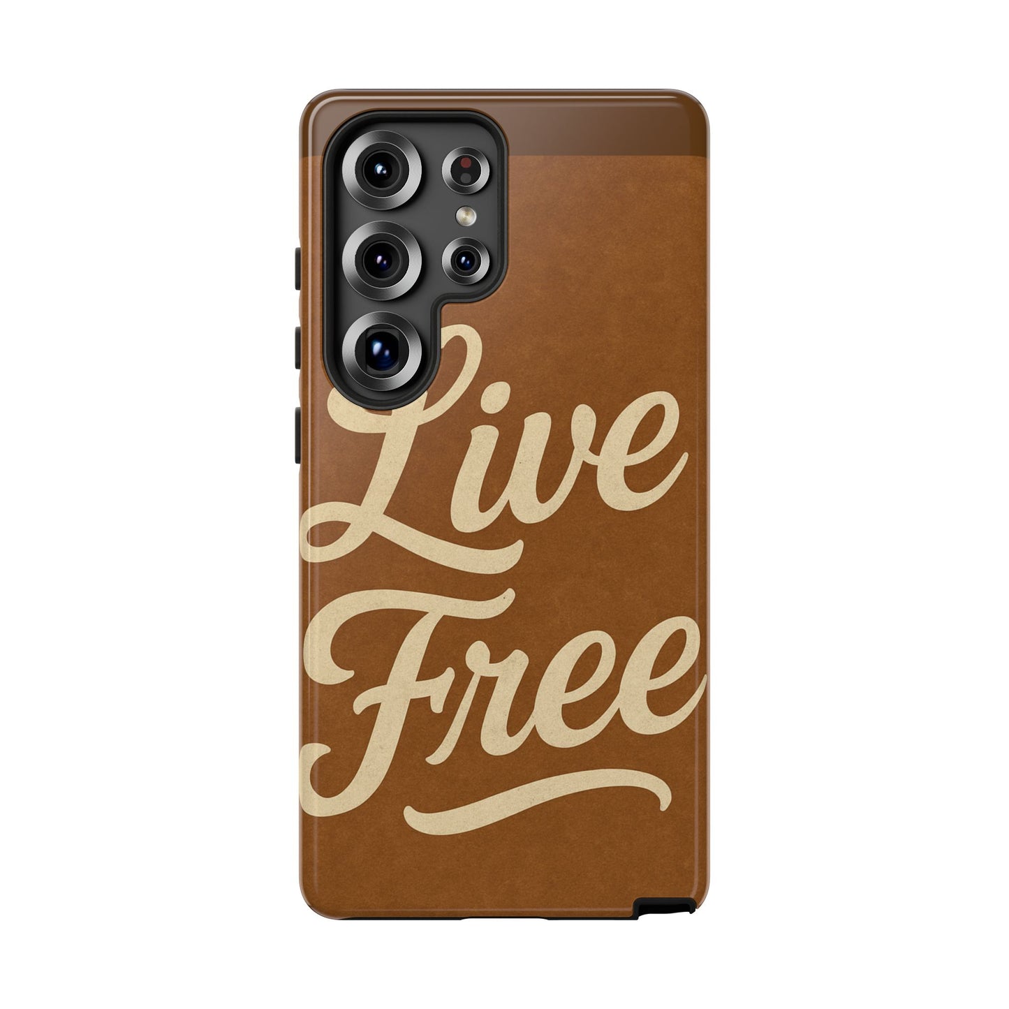 Live Free Phone Case, Tough Cases, Inspirational Phone Accessories, Gift for Adventurers, Customizable Design, Unique Tech Gifts