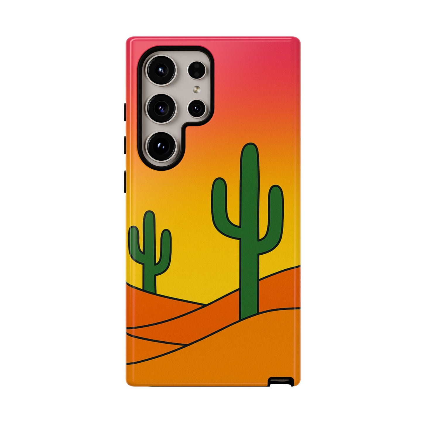 Desert Vibes Phone Case, Tough Cases, Cactus Design, Colorful Phone Cover, Summer Aesthetic, Unique Gift Idea