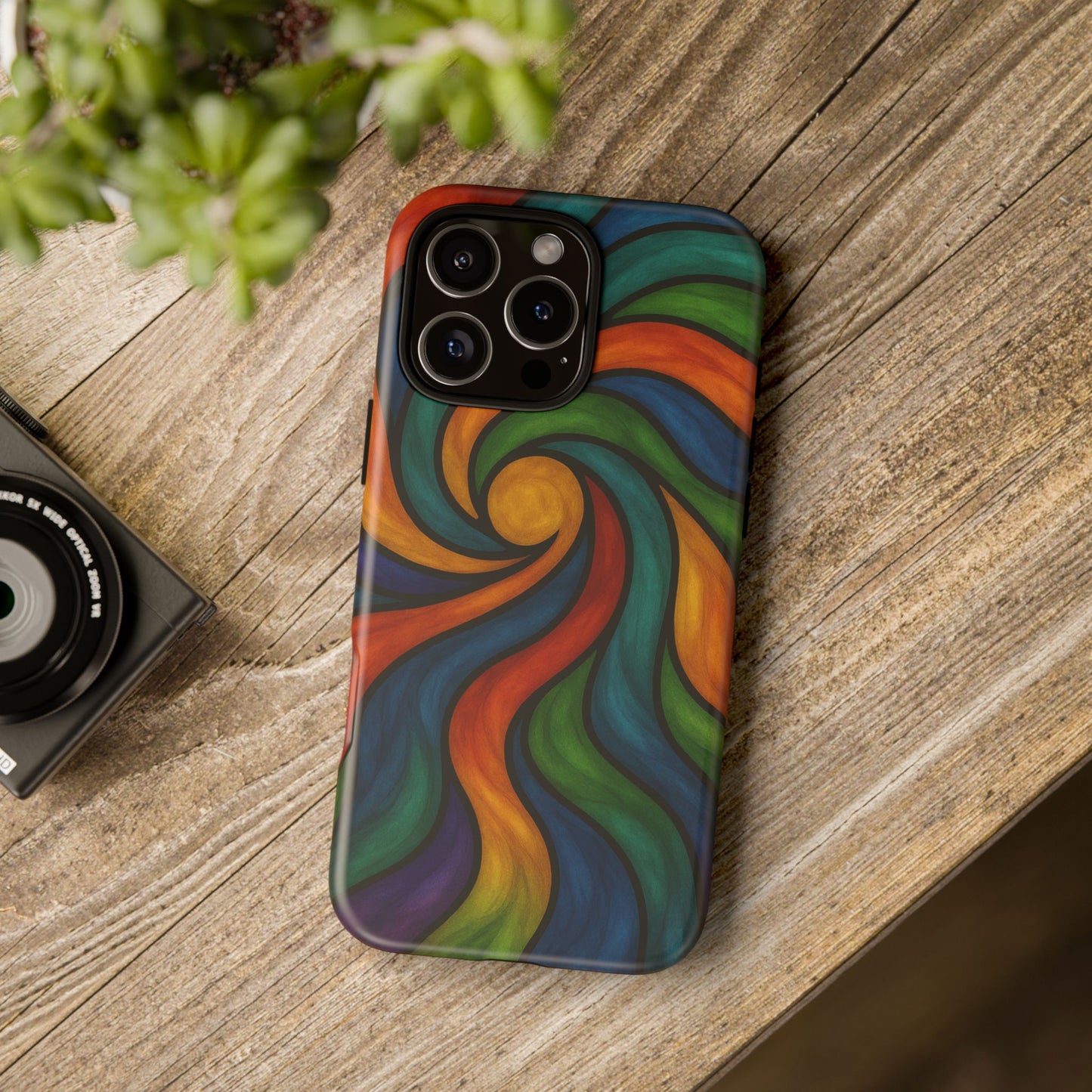 Colorful Swirl Phone Case | Tough Cases, Vibrant Design, Gift for Art Lovers, Funky Case, Unique Phone Accessories