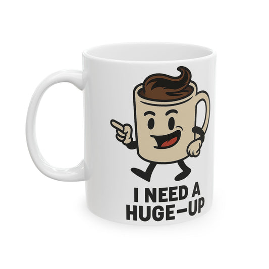 Cute Coffee Mug - "I Need A Hug In A Mug", Funny Gift for Coffee Lovers, Perfect for Birthdays, Holidays, Home Office