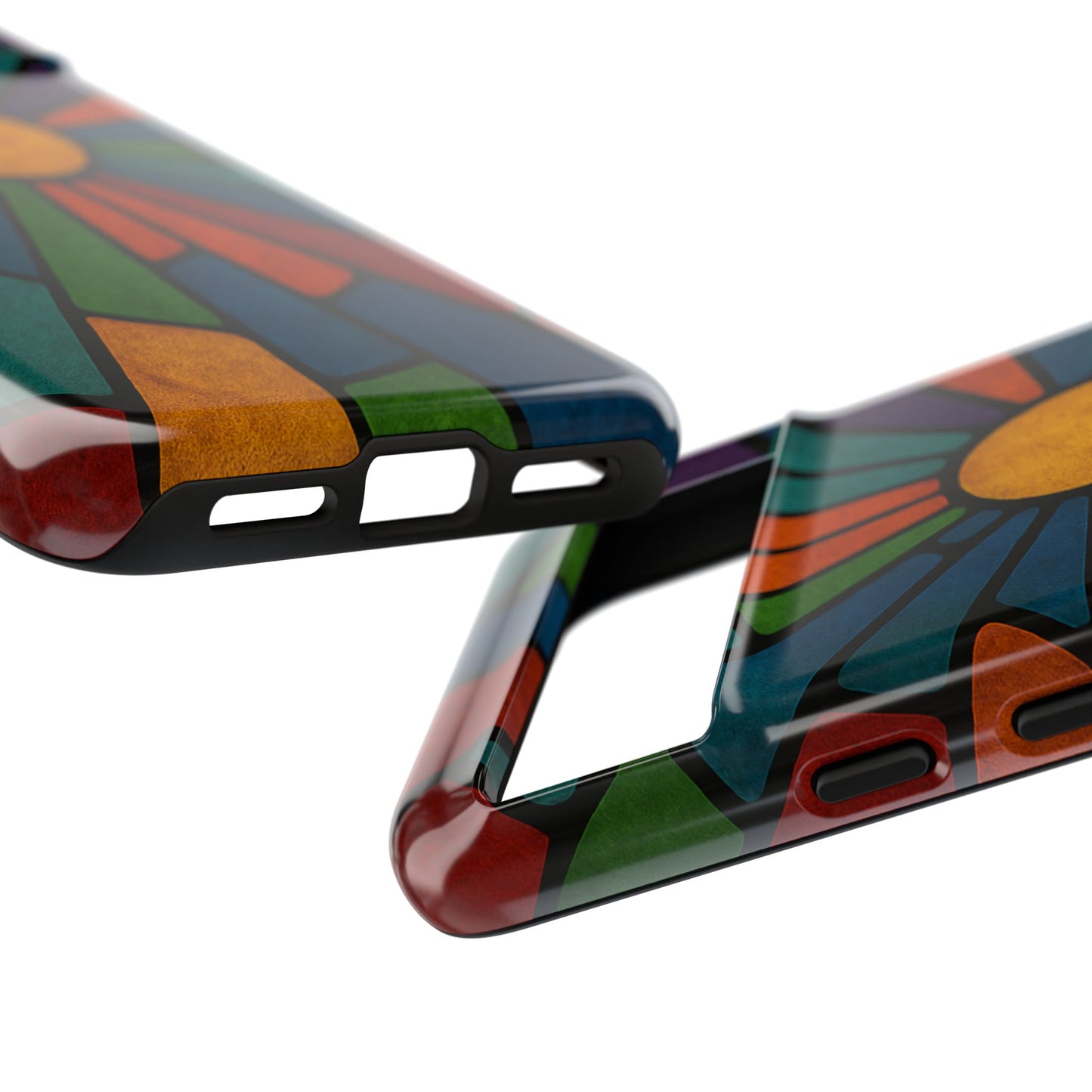 Colorful Stained Glass Phone Case, Tough Cases, Artistic Phone Cover, Vibrant Mobile Accessory, Unique Gift for Art Lovers