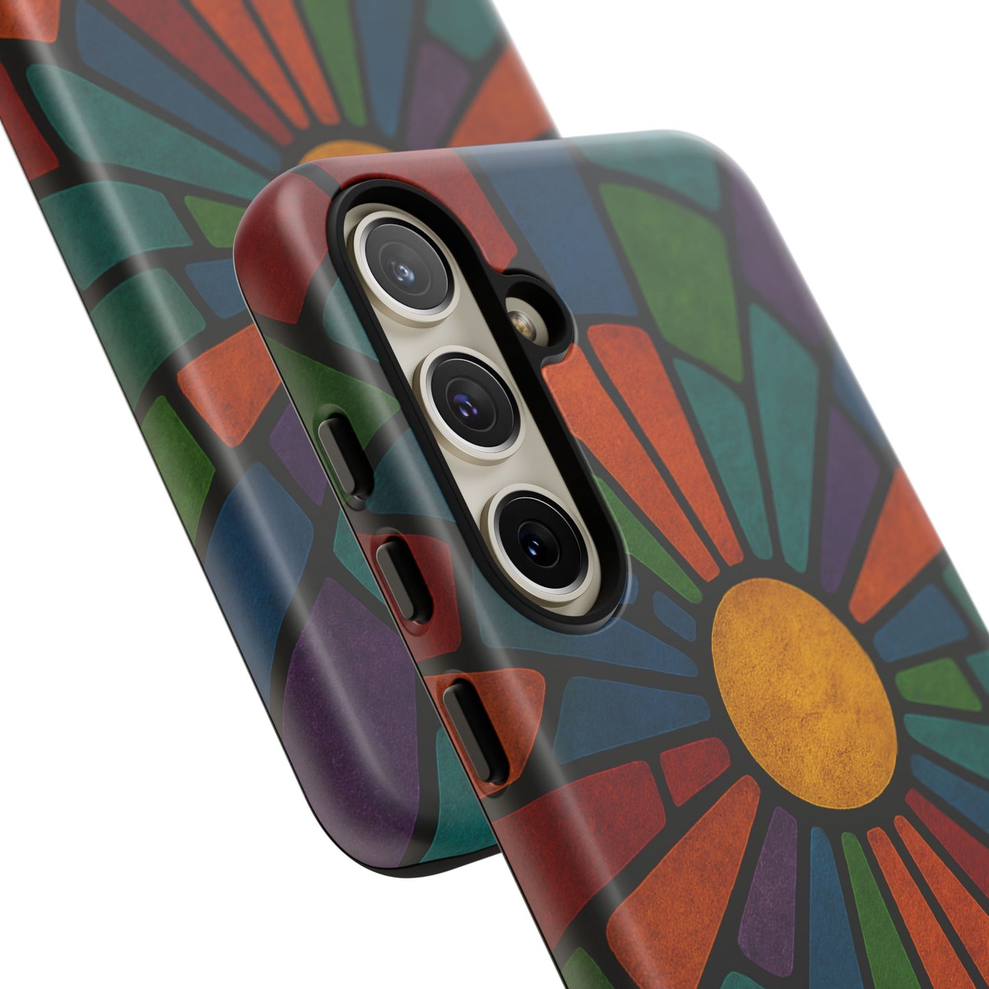 Colorful Stained Glass Phone Case, Tough Cases, Artistic Phone Cover, Vibrant Mobile Accessory, Unique Gift for Art Lovers