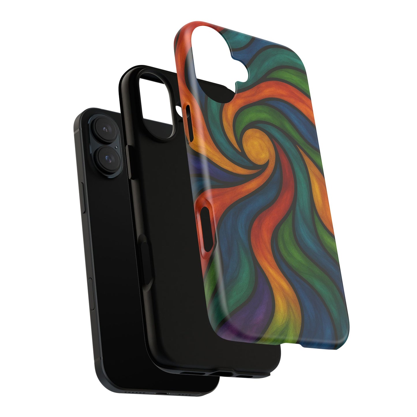 Colorful Swirl Phone Case | Tough Cases, Vibrant Design, Gift for Art Lovers, Funky Case, Unique Phone Accessories