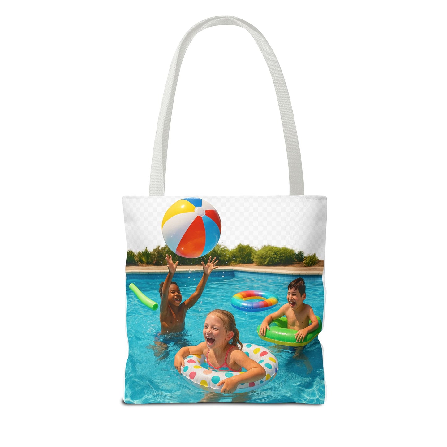 Fun Summer Tote Bag, Beach Bag, Poolside Accessory, Vacation Tote, Kids Swimming Tote, Colorful Pool Party Bag