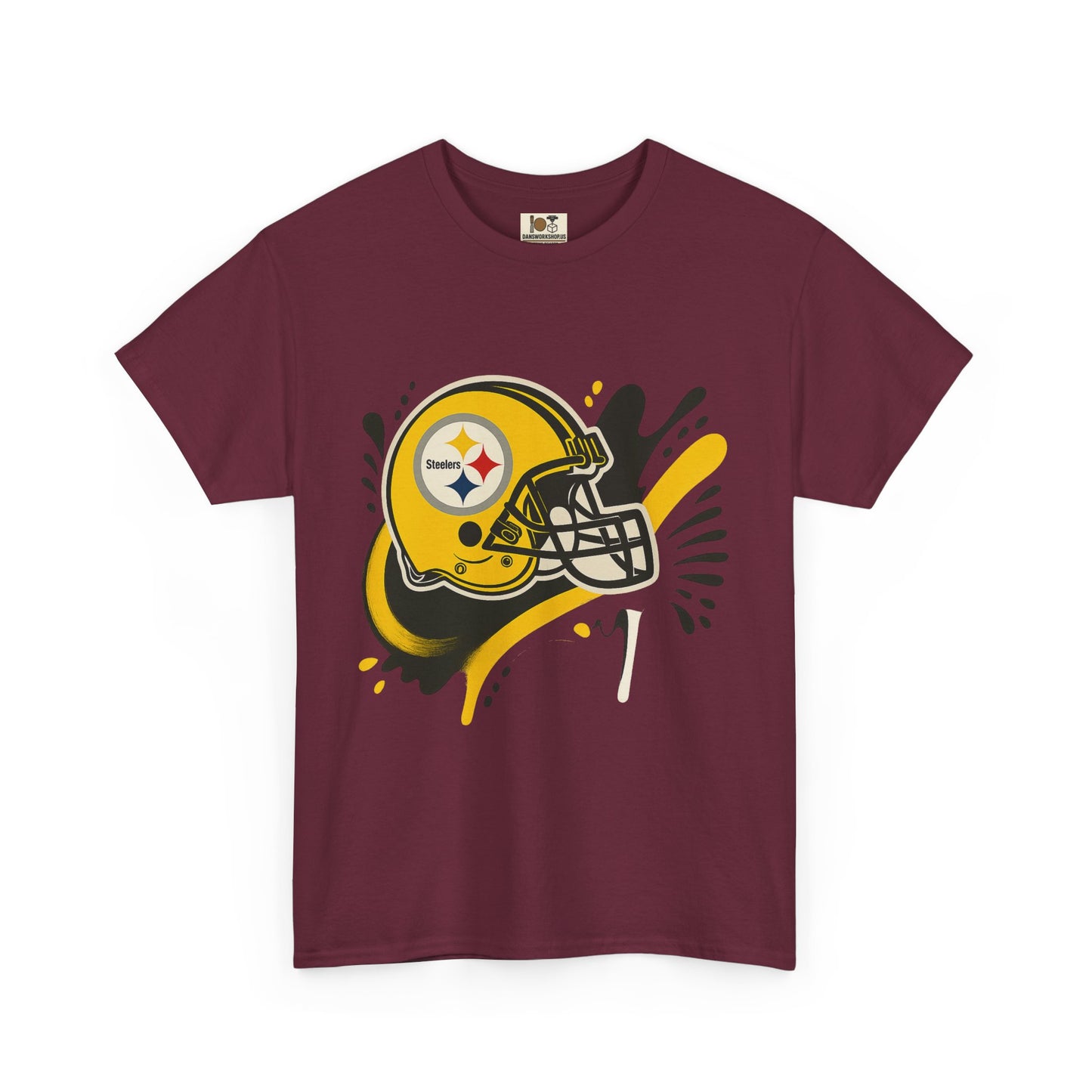 Pittsburgh Steelers Inspired Unisex Heavy Cotton Tee, Sports Fan T-Shirt, Game Day Apparel, Gift for Him/Her, Football Season Style