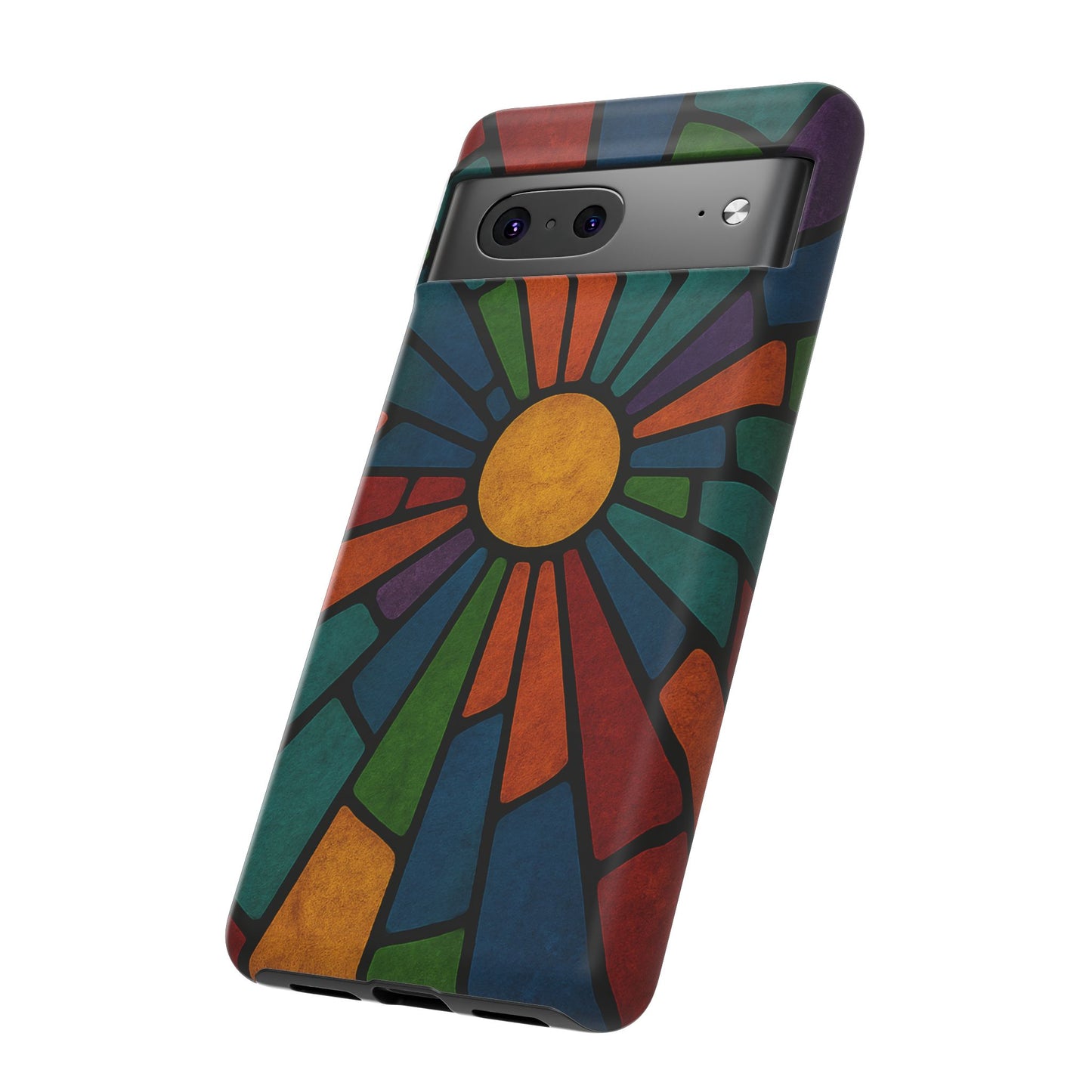 Colorful Stained Glass Phone Case, Tough Cases, Artistic Phone Cover, Vibrant Mobile Accessory, Unique Gift for Art Lovers