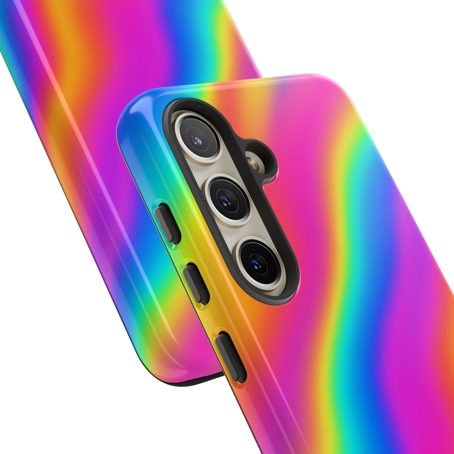 Rainbow Wavy Phone Case - Colorful Tough Cases for Stylish Protection, LGBTQ+ Pride Gift, Trendy Phone Accessory, Birthday, Holiday Present