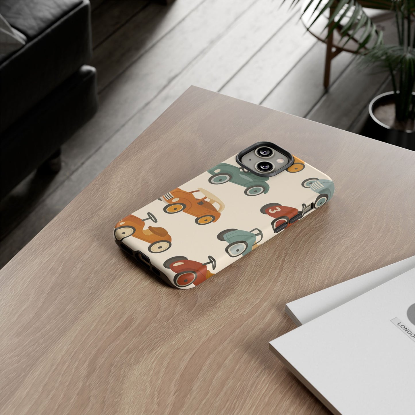 Vintage Car Phone Case, Tough Cases, Kids Gift, Car Lover Accessory, Retro Style, Phone Protection, Unique Design, pedal cars