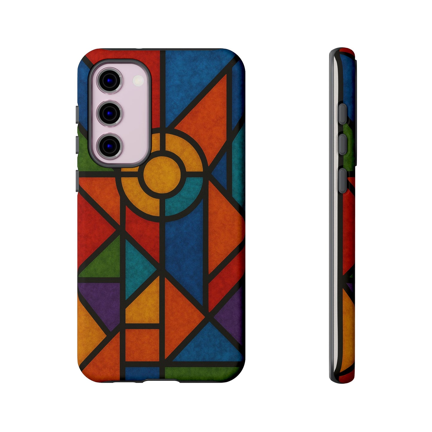 Colorful Stained Glass Phone Case, Artistic Phone Cover, Vibrant Protective Case, Unique Gift for Art Lovers, Stylish Smartphone Accessory