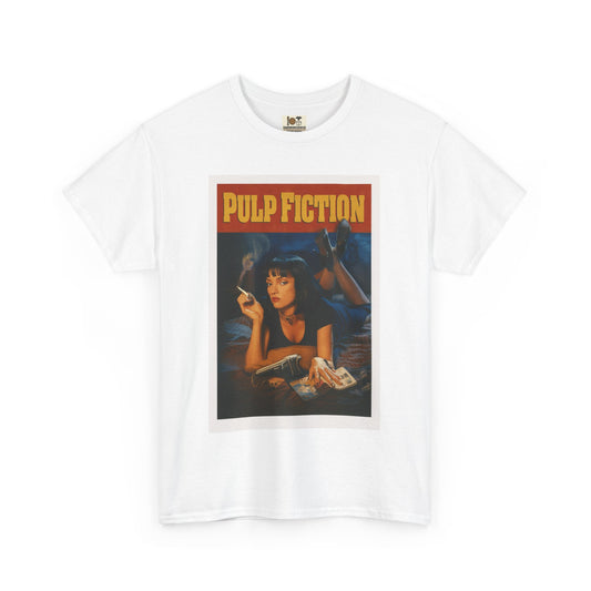 Pulp Fiction Vintage-Style Tee, Retro Movie Shirt, Unisex Cotton Tee, 90s Nostalgia Top, Fan Gift, Movie Lover Apparel