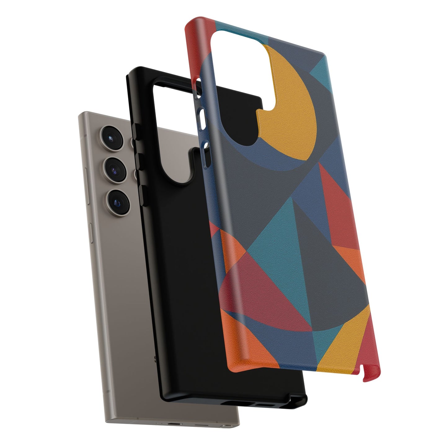 Vibrant Phone Case, Colorful Phone Cover, Geometric Design, Artistic Gift, Trendy Accessory, Vibrant Colors, Unique Design