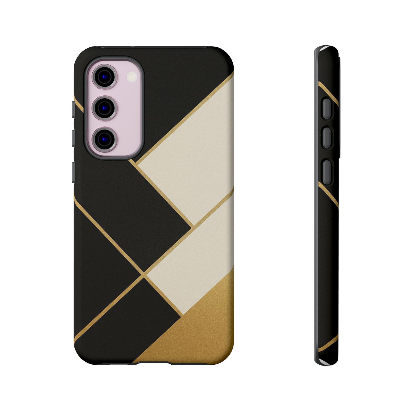 Chic Phone Case, Stylish Phone Cover, Geometric Design Case, Protective Mobile Case, Modern Phone Protector