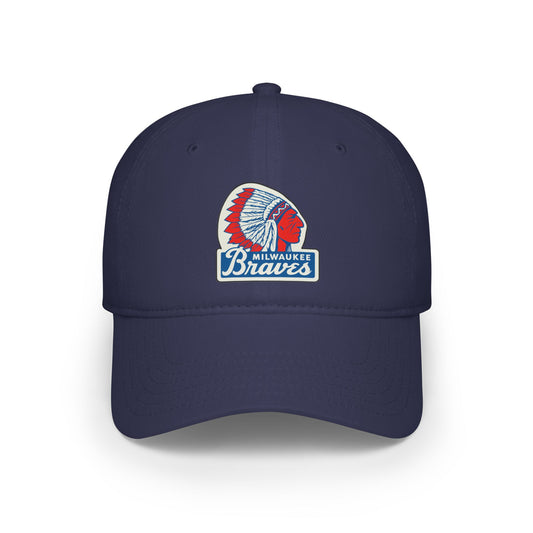 Vintage Milwaukee Braves Baseball Cap, Low Profile Hat, Sports Fan Gift, Casual Wear, Team Apparel, Red Cap