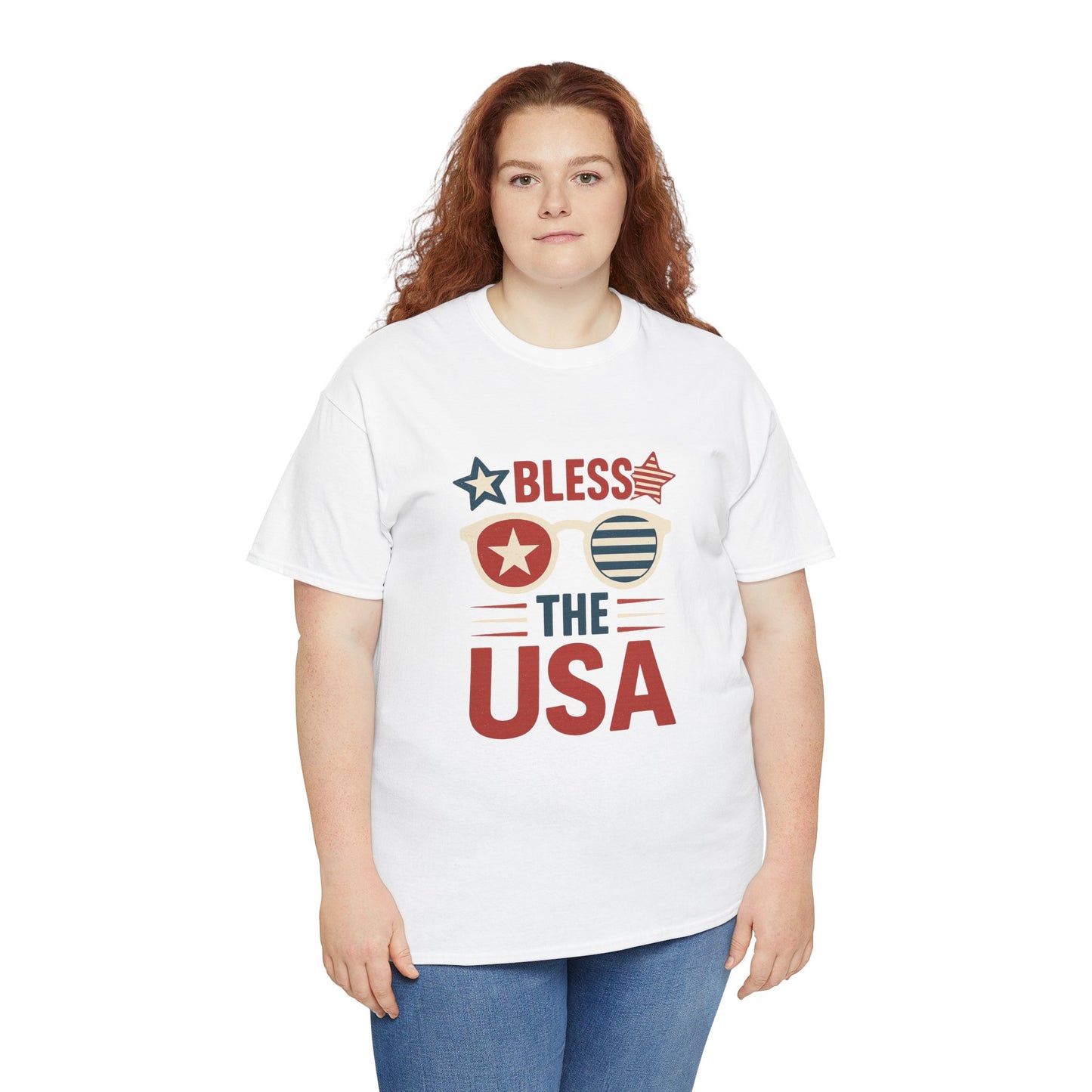 Patriotic Bless the USA Unisex Heavy Cotton Tee, Independence Day Shirt, Red White and Blue Tee, Summer BBQ Shirt, Memorial Day Top, [...]