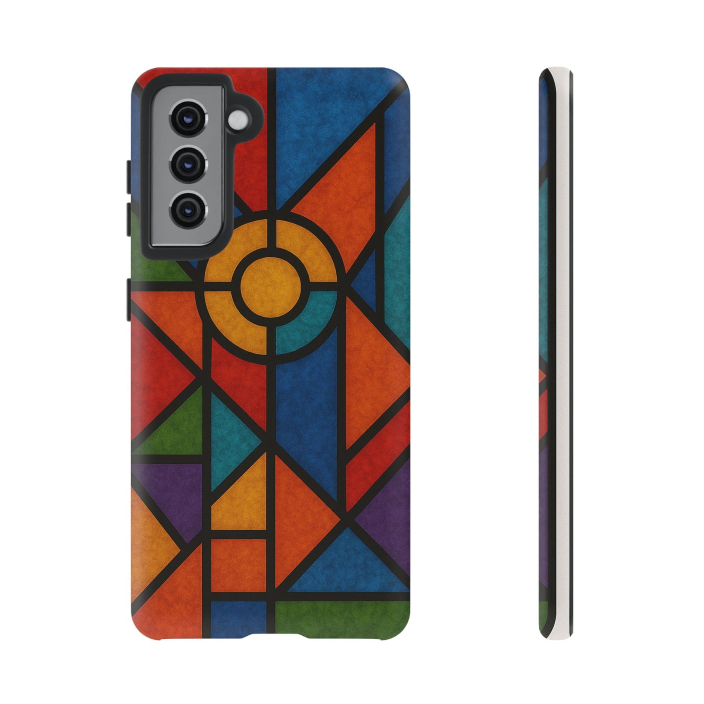 Colorful Stained Glass Phone Case, Artistic Phone Cover, Vibrant Protective Case, Unique Gift for Art Lovers, Stylish Smartphone Accessory