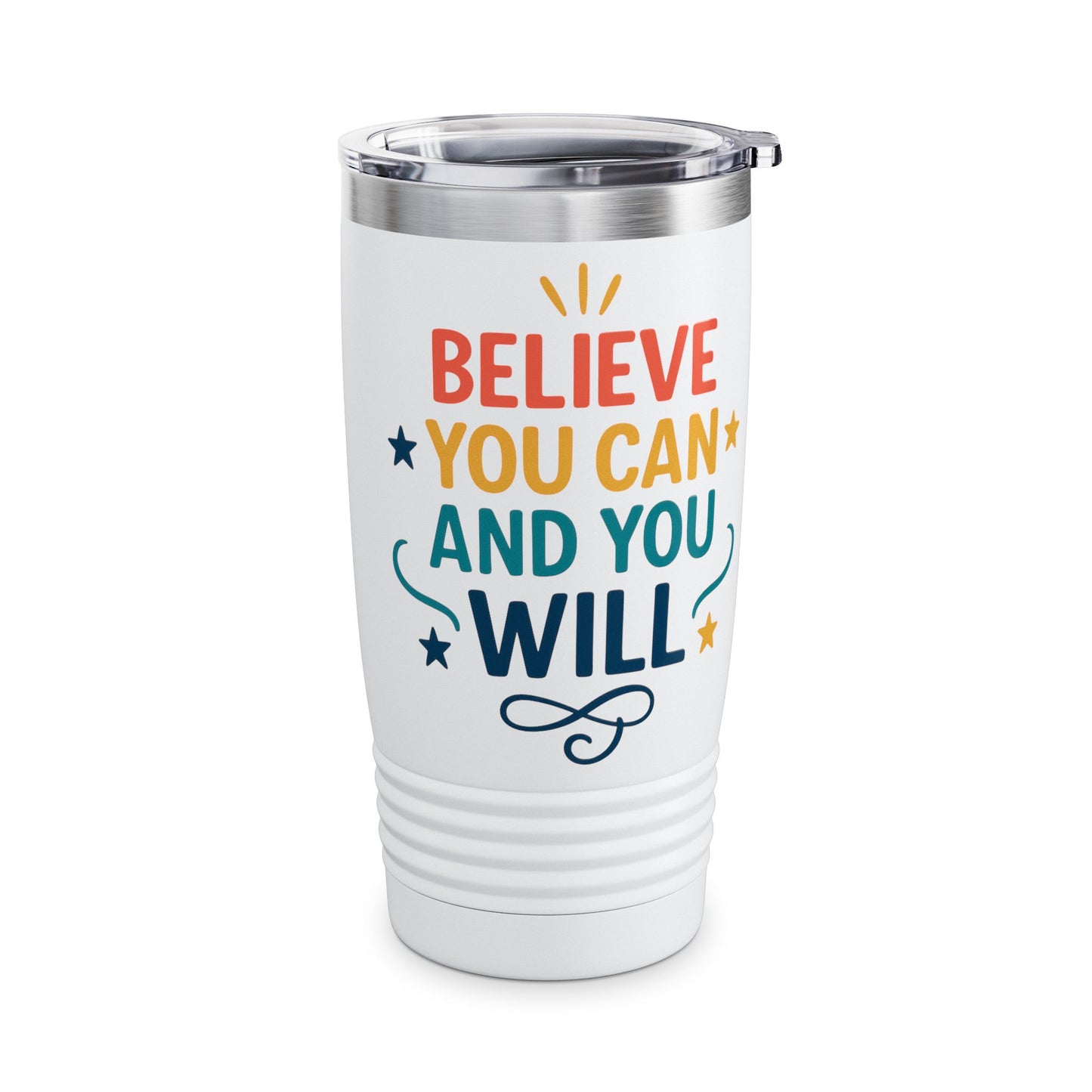 Inspirational Ringneck Tumbler - Believe You Can and You Will, Motivational Travel Mug, Great Gift for Dreamers, Perfect for On-the-Go [...]