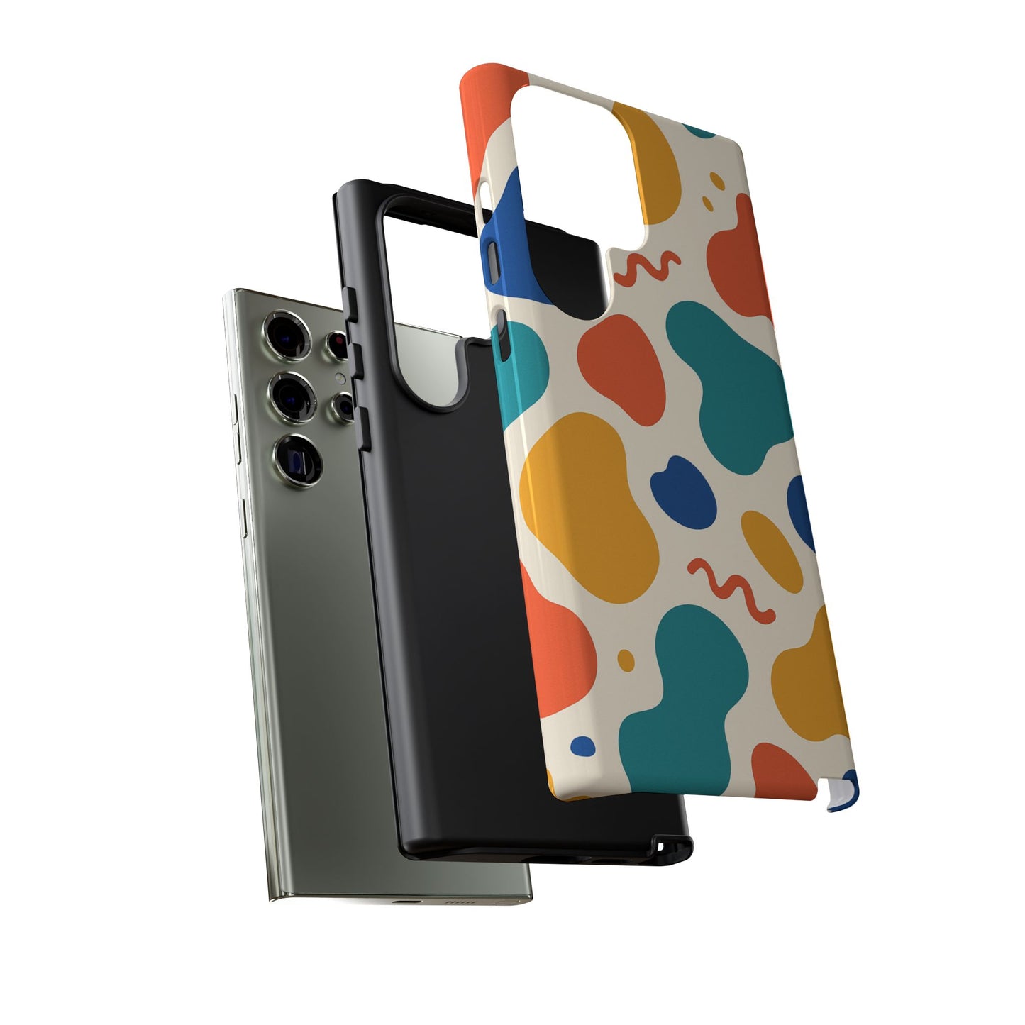Colorful Phone Case with Abstract Design, Stylish Phone Cover, Trendy Tech Accessory for Her, Unique Gift Idea, Fun Patterned Case