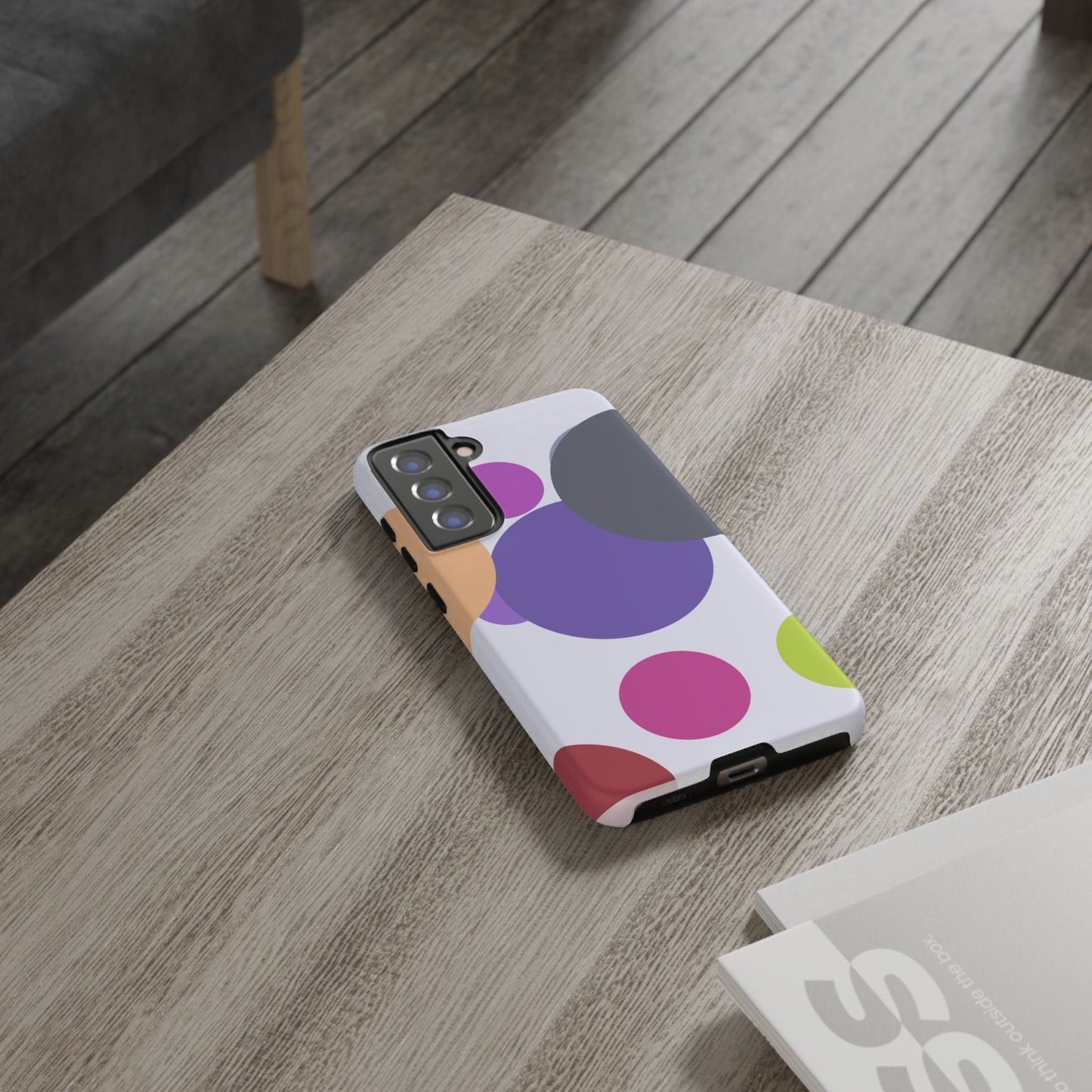 Colorful Geometric Phone Case, Bold Protective Cover for iPhone, Unique Gift for Trendy Teens, Fun Customizable Cases, Modern Design