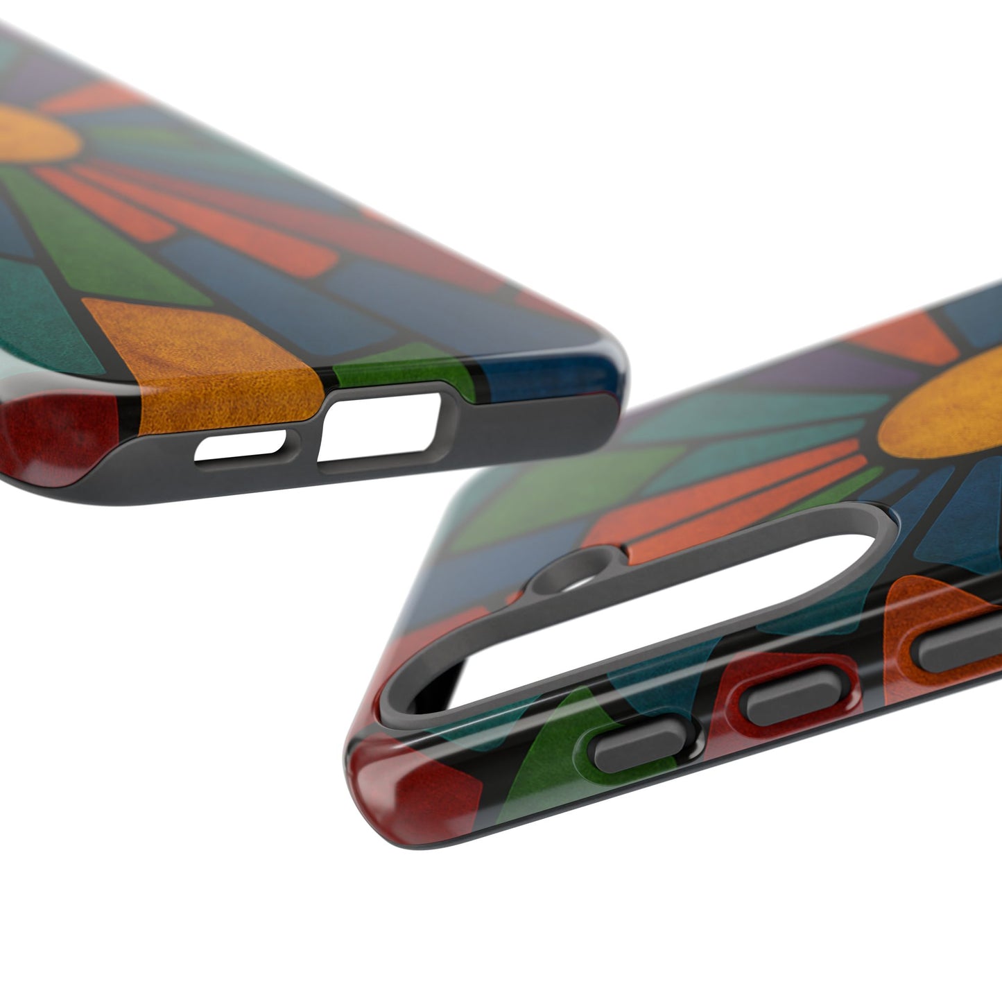 Colorful Stained Glass Phone Case, Tough Cases, Artistic Phone Cover, Vibrant Mobile Accessory, Unique Gift for Art Lovers