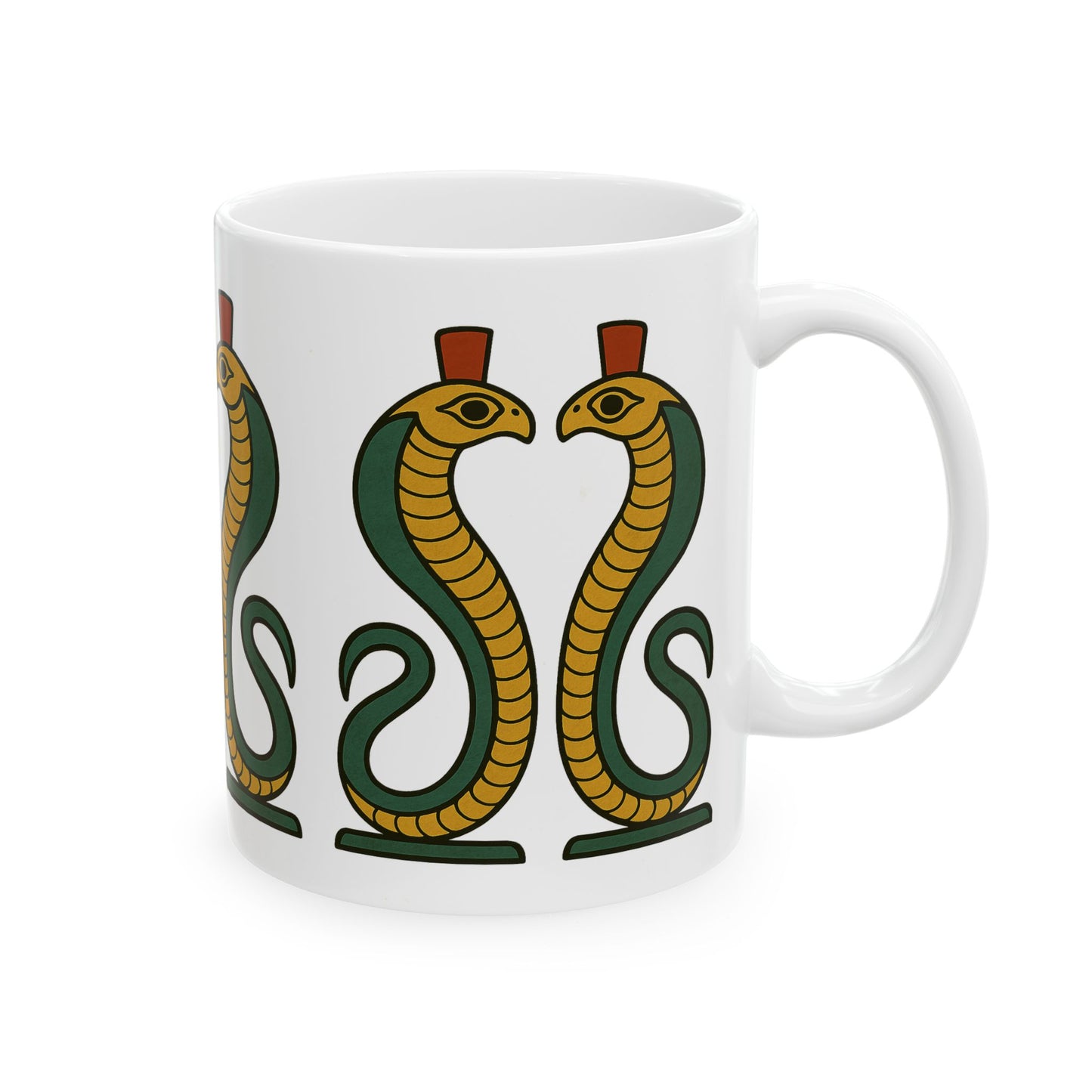 Unique Egyptian Cobra Ceramic Mug - Great for Coffee Lovers, Gift for Birthdays, Holidays, or Home Decor