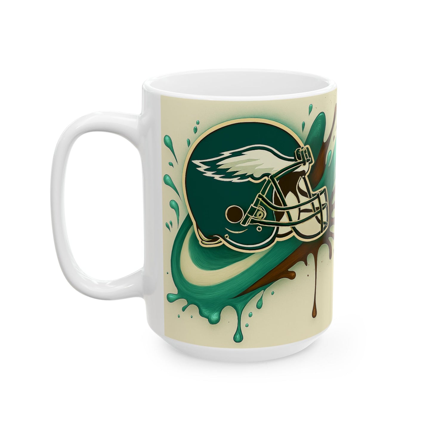 Sporty Ceramic Mug for Coffee Lovers, Fun Gift for Sports Fans, Unique Drinkware for Game Days, Personalized Team Mug, 11oz and 15oz Sizes