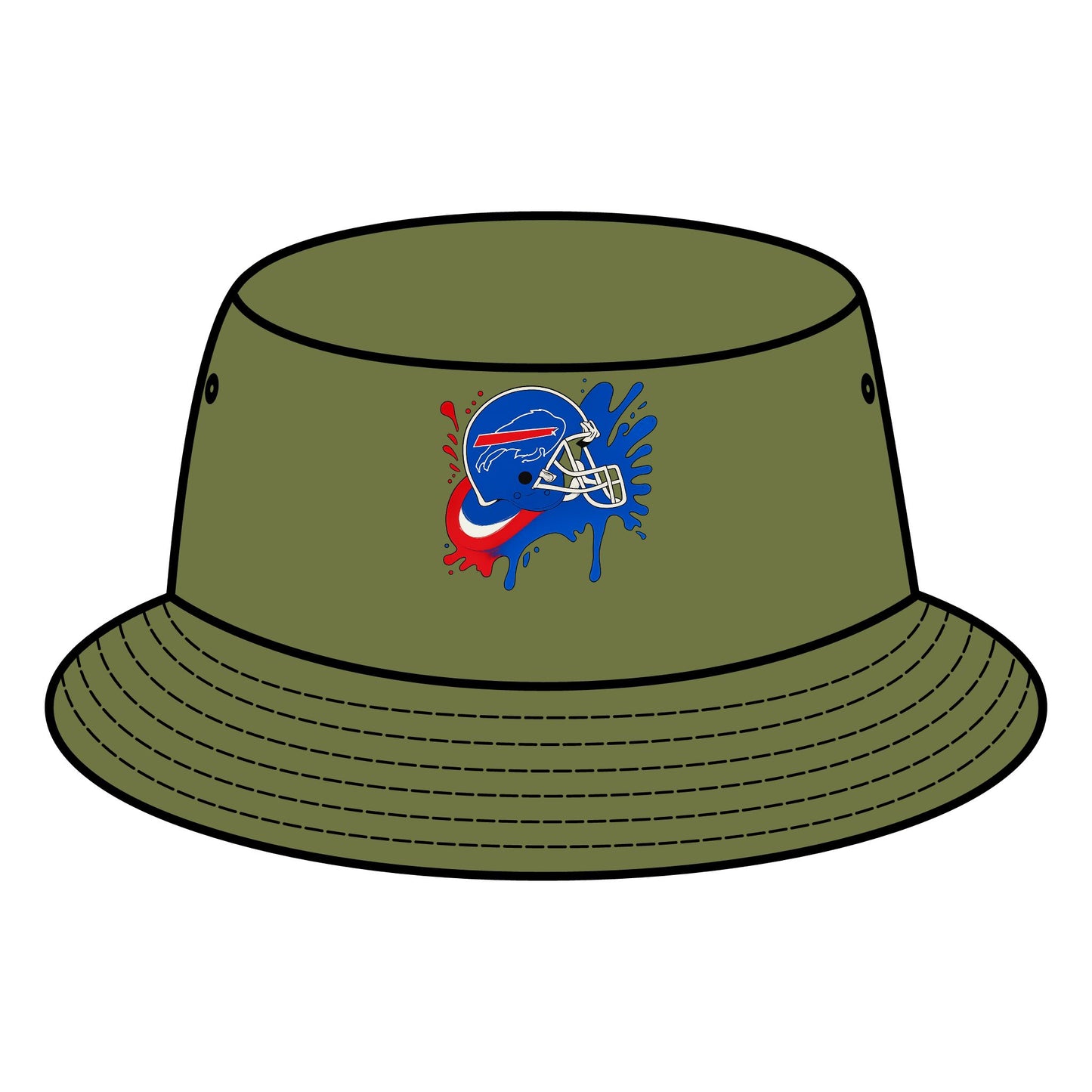 Sporty Bucket Hat with Vibrant Design, Adjustable Sun Hat, Perfect for Outdoor Adventures, Gifts for Sports Fans, Summer Accessory