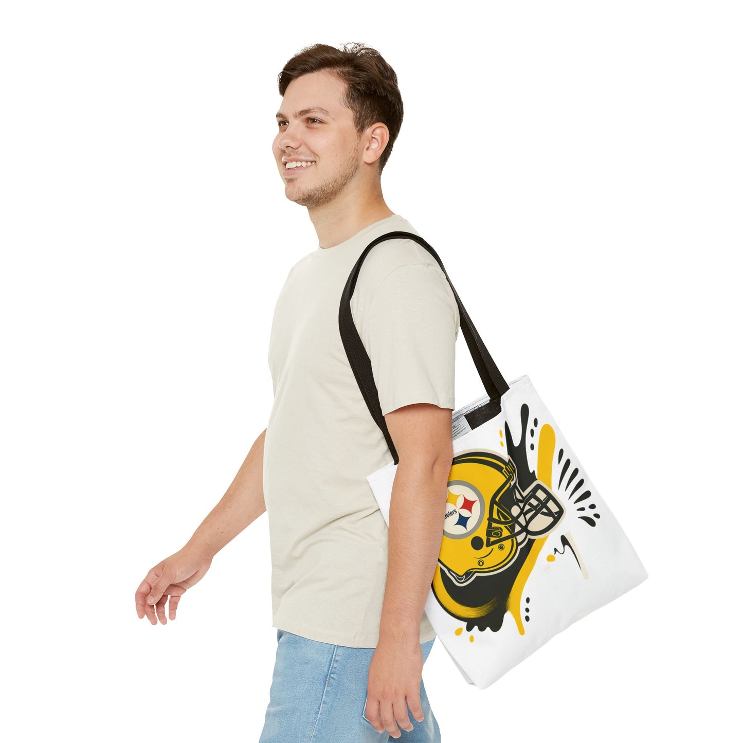 Steelers Inspired Tote Bag, Football Fan Accessory, Game Day Tote, Sports Bag, Personalized Gift for Him